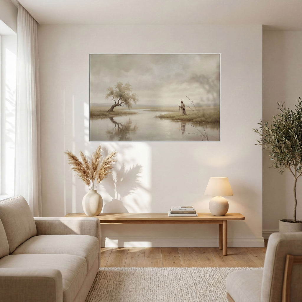 He Leads Me Beside Still Waters - Canvas