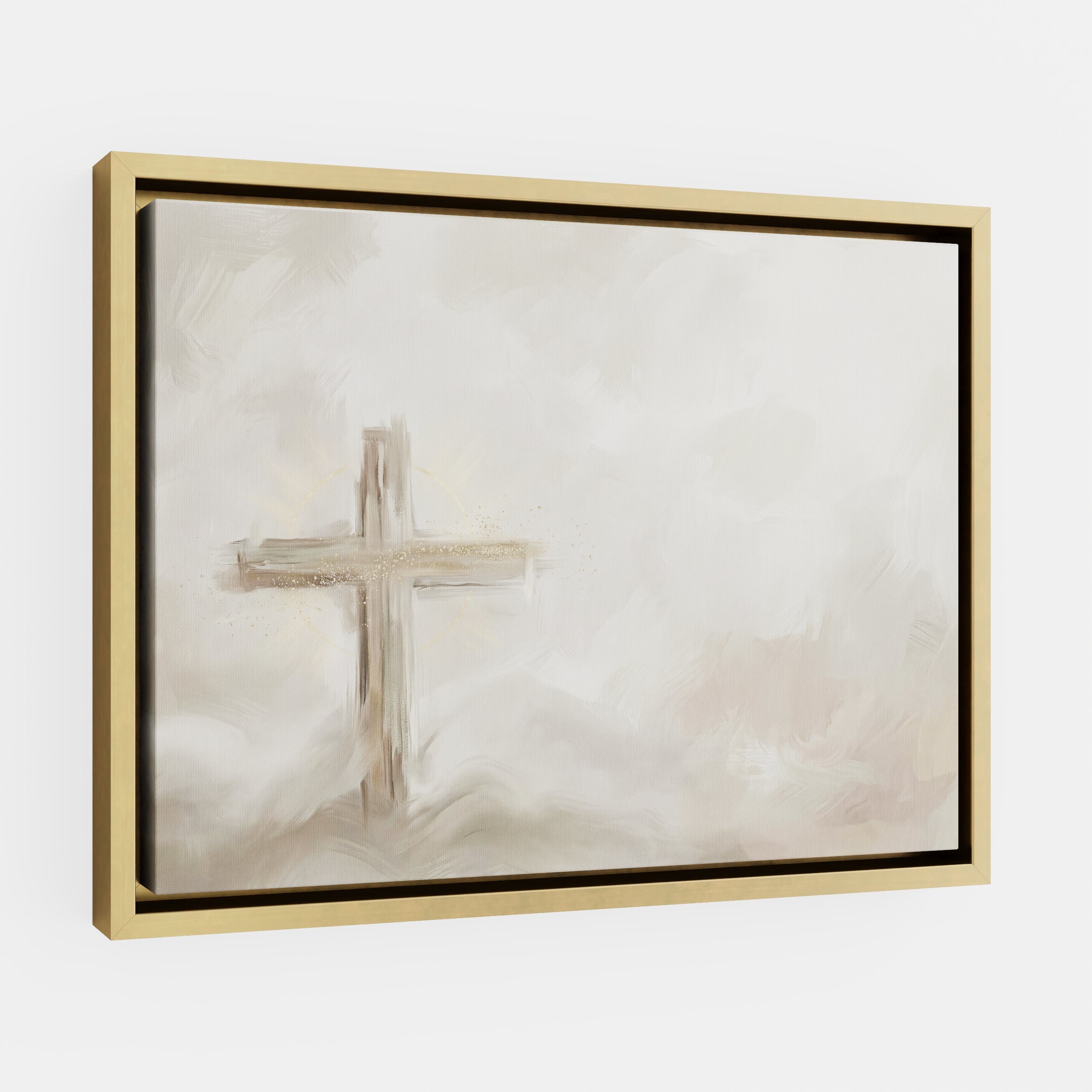 Silent Cross in the Mist - Canvas