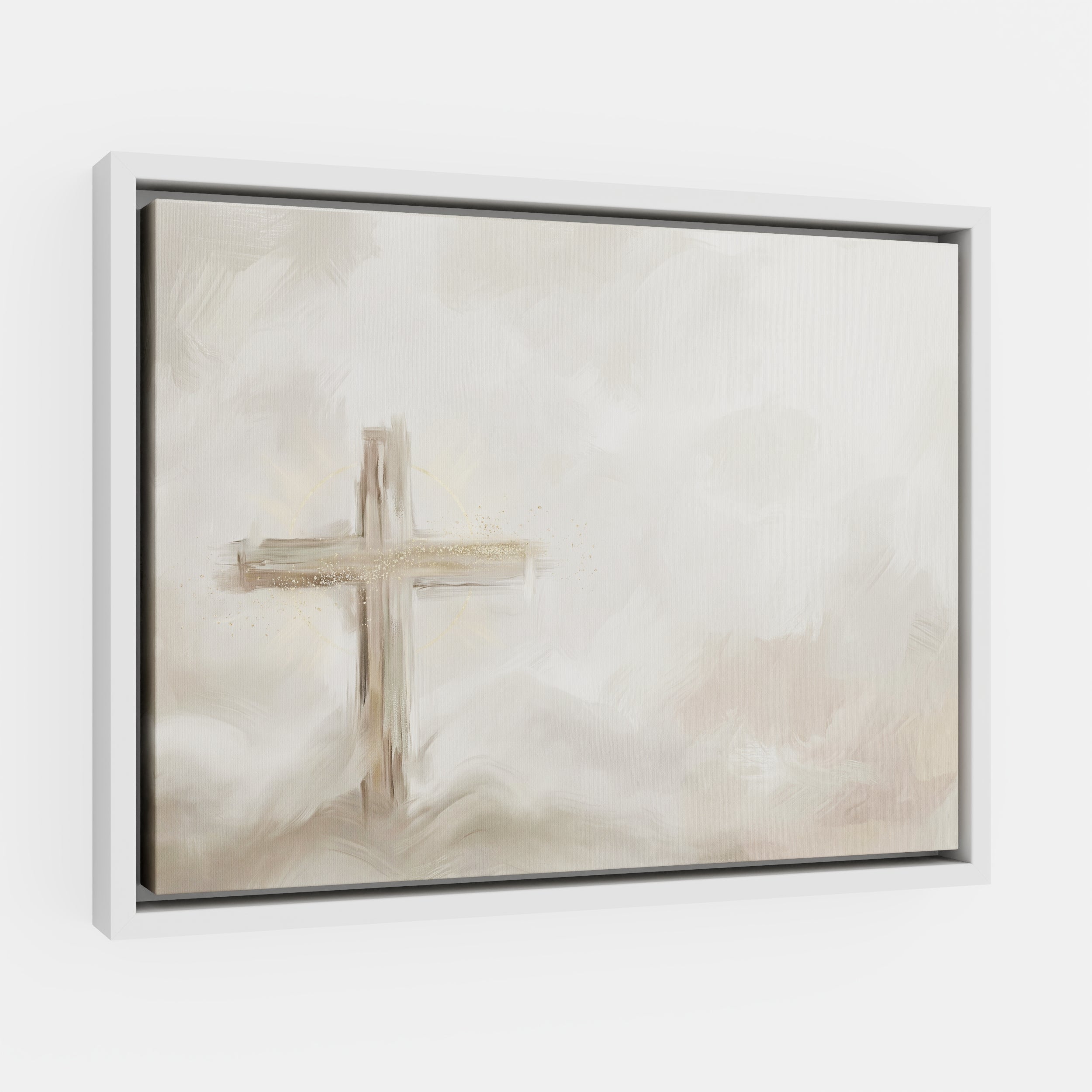 Silent Cross in the Mist - Canvas