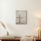 Silent Cross in the Mist - Canvas