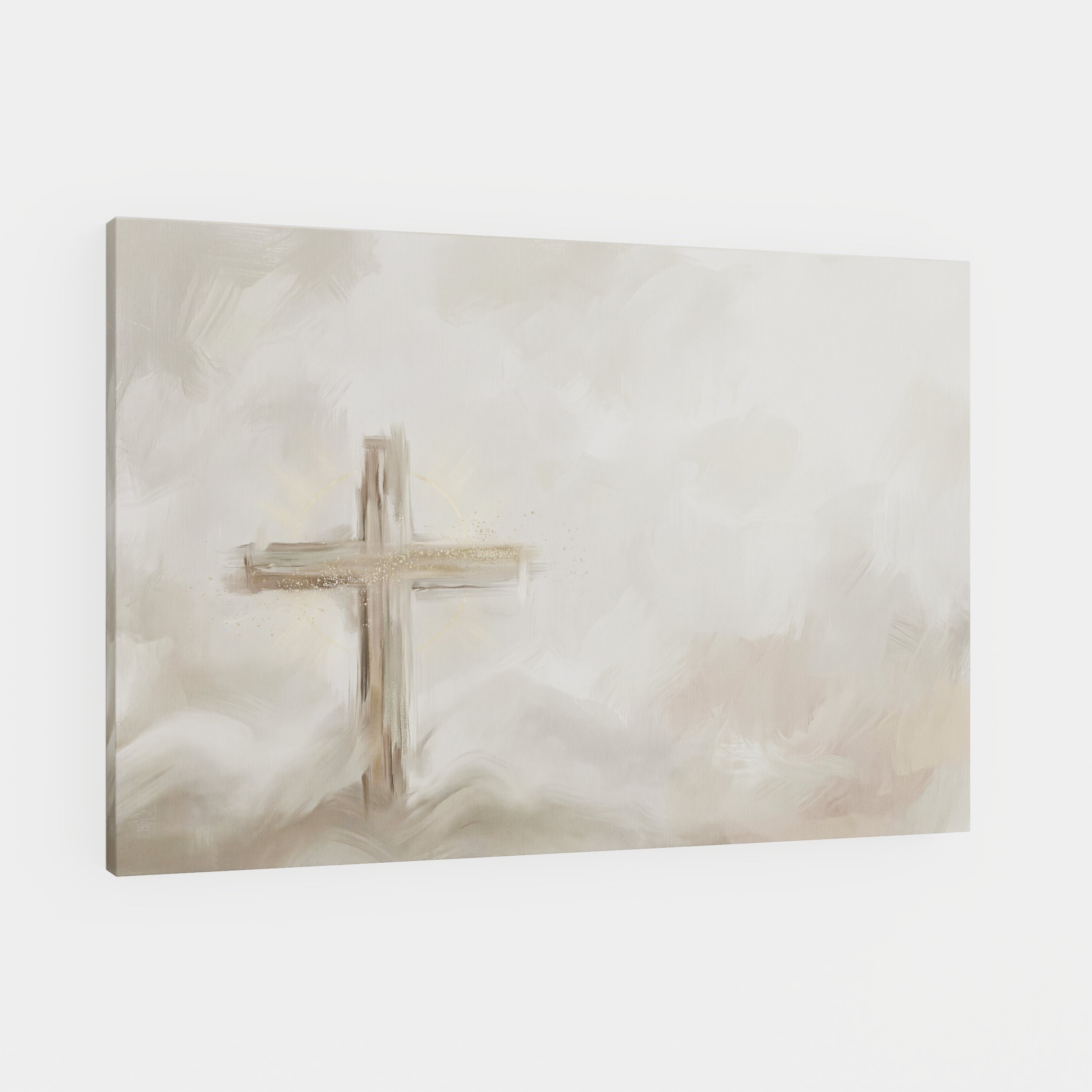 Silent Cross in the Mist - Canvas
