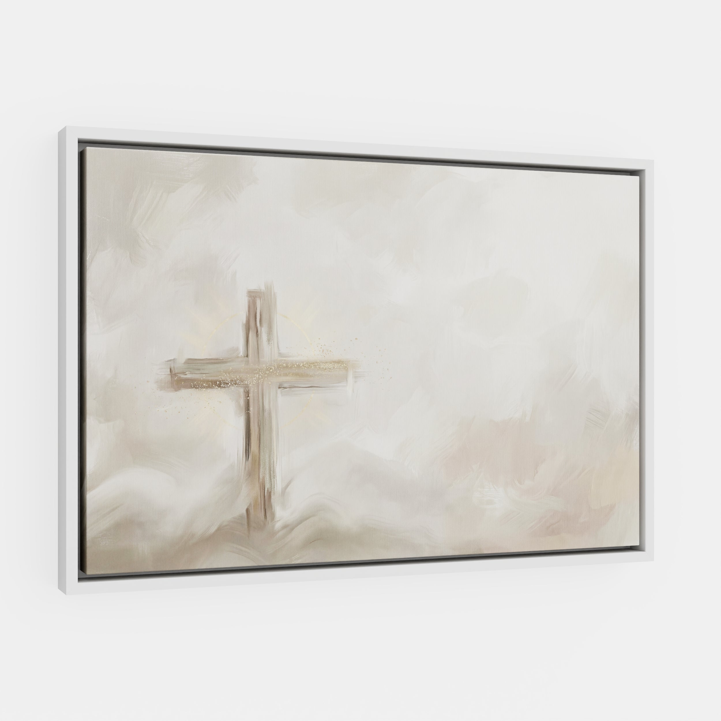 Silent Cross in the Mist - Canvas