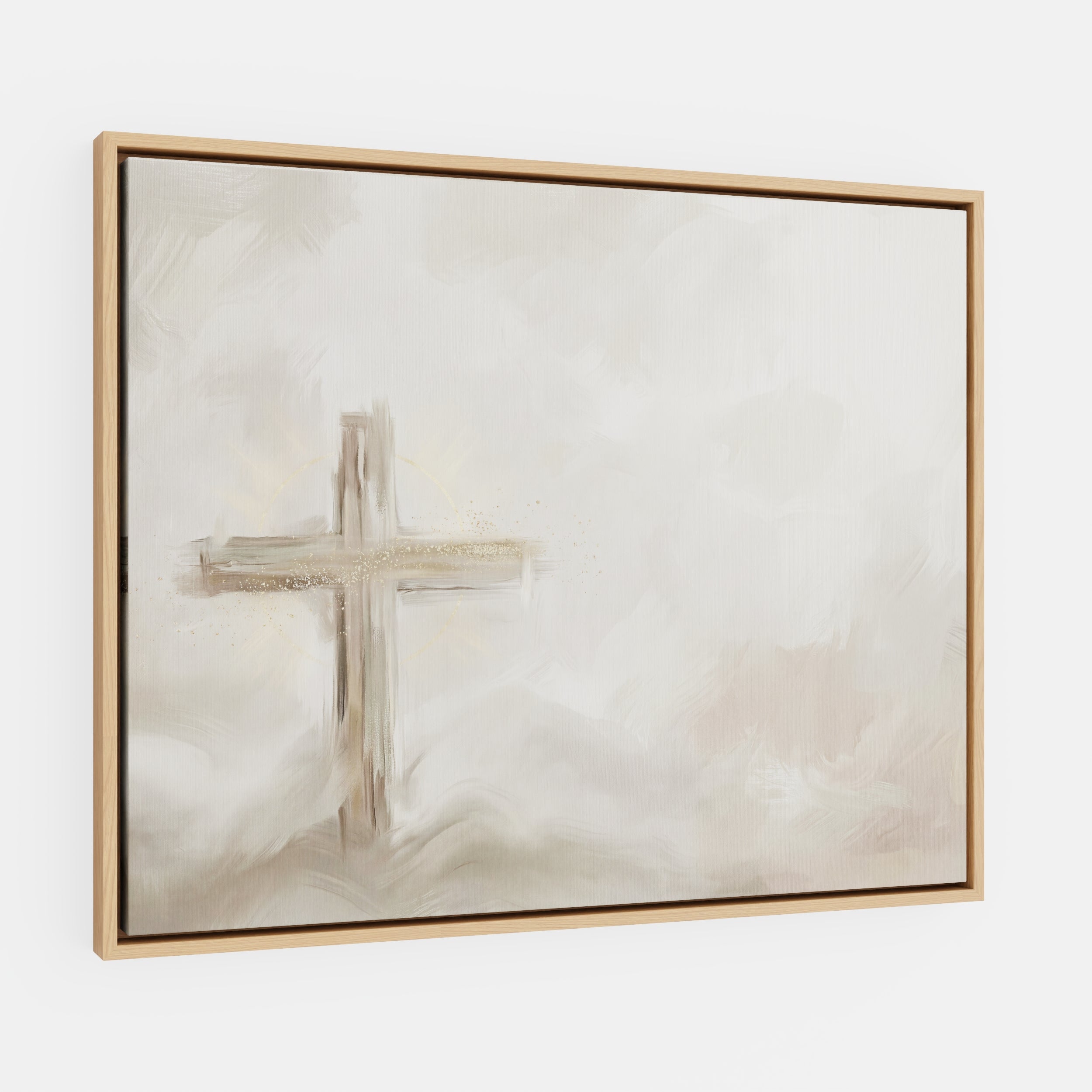 Silent Cross in the Mist - Canvas
