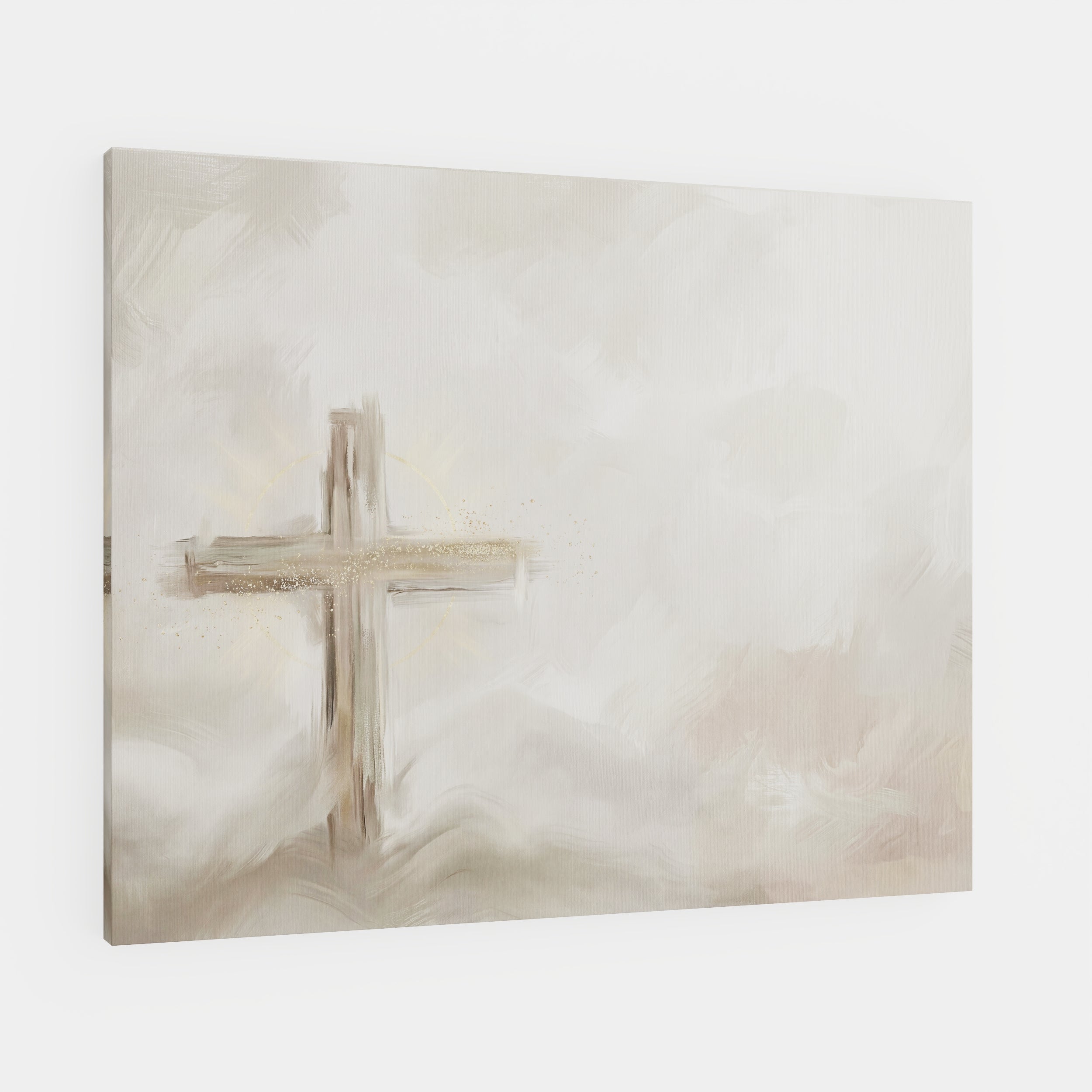 Silent Cross in the Mist - Canvas