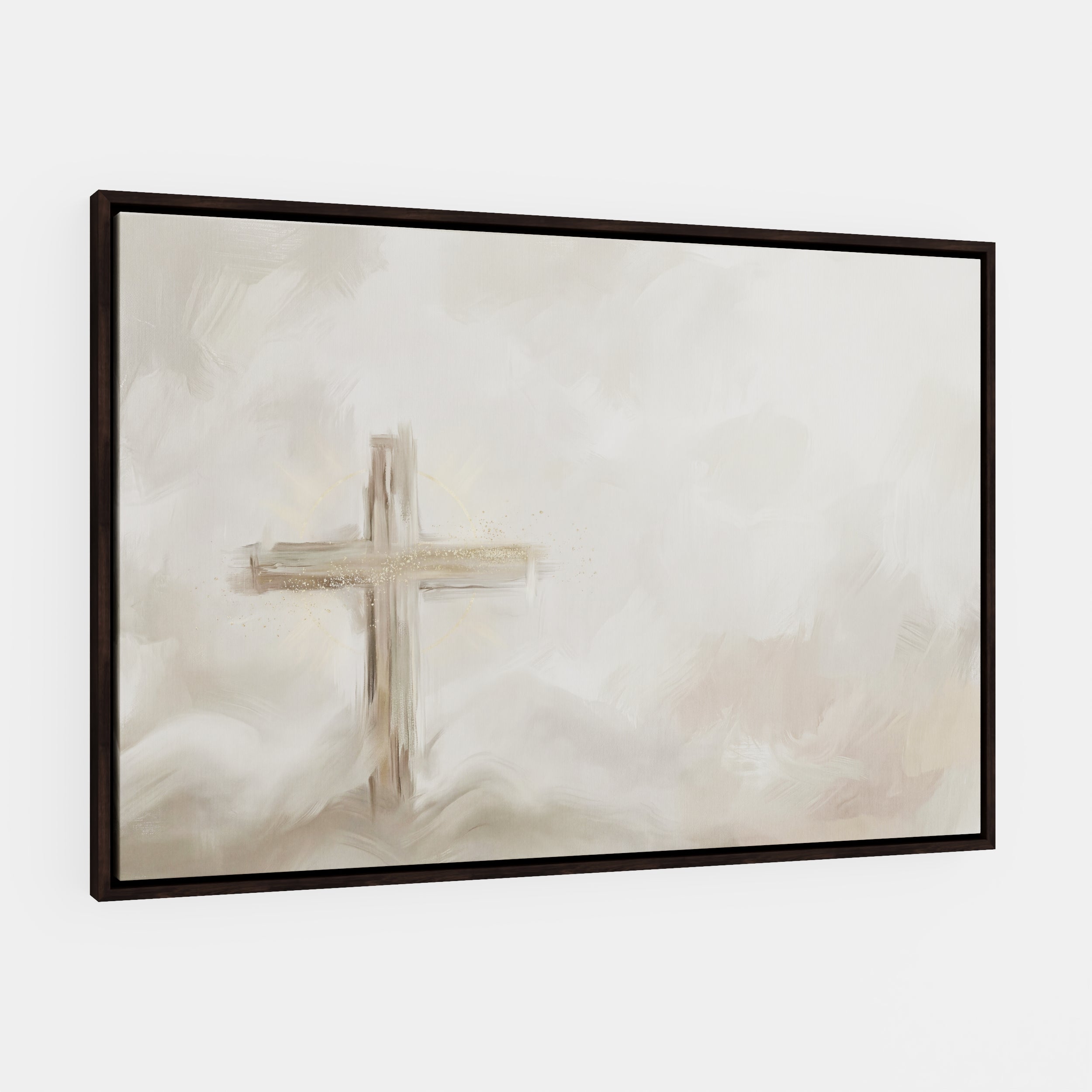 Silent Cross in the Mist - Canvas
