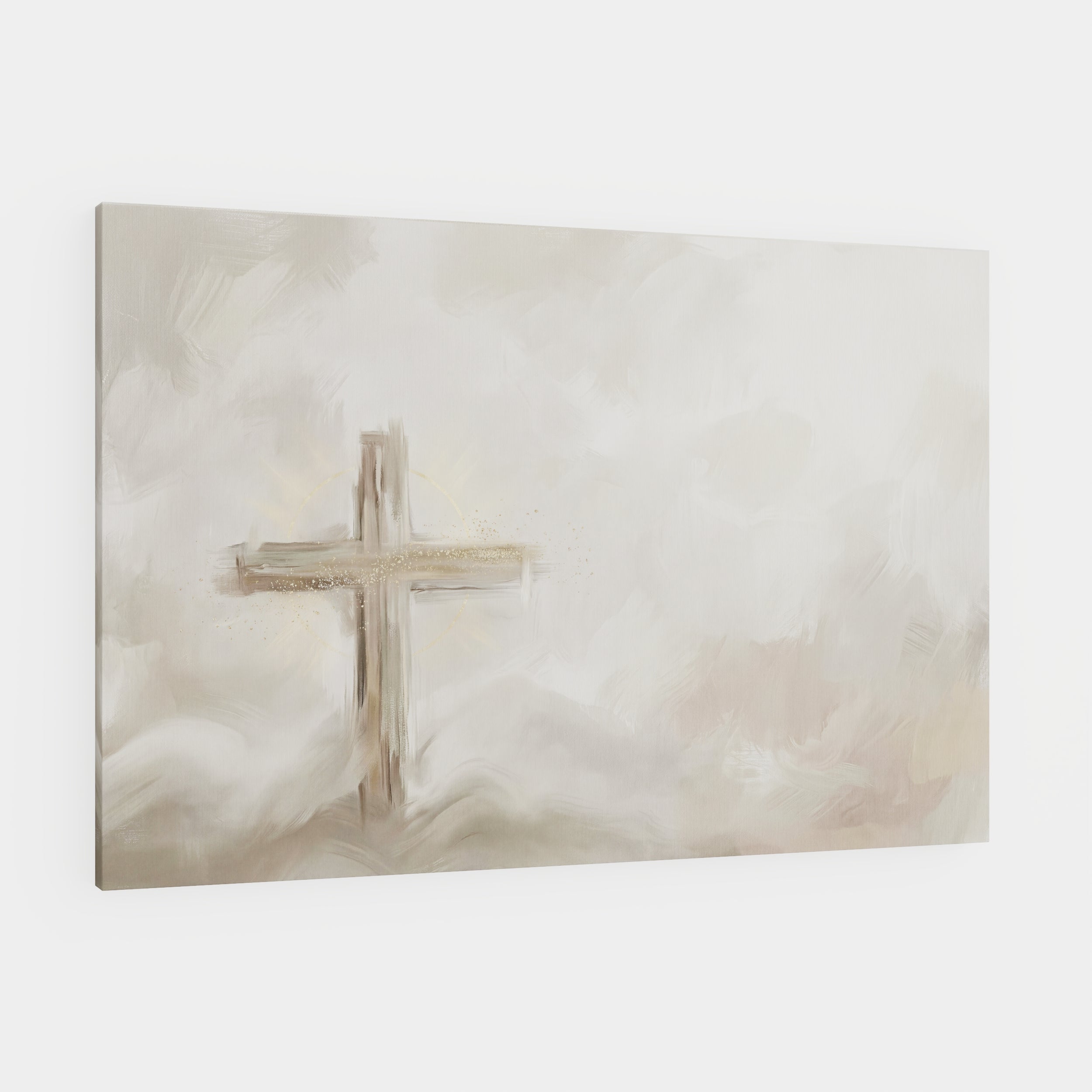 Silent Cross in the Mist - Canvas