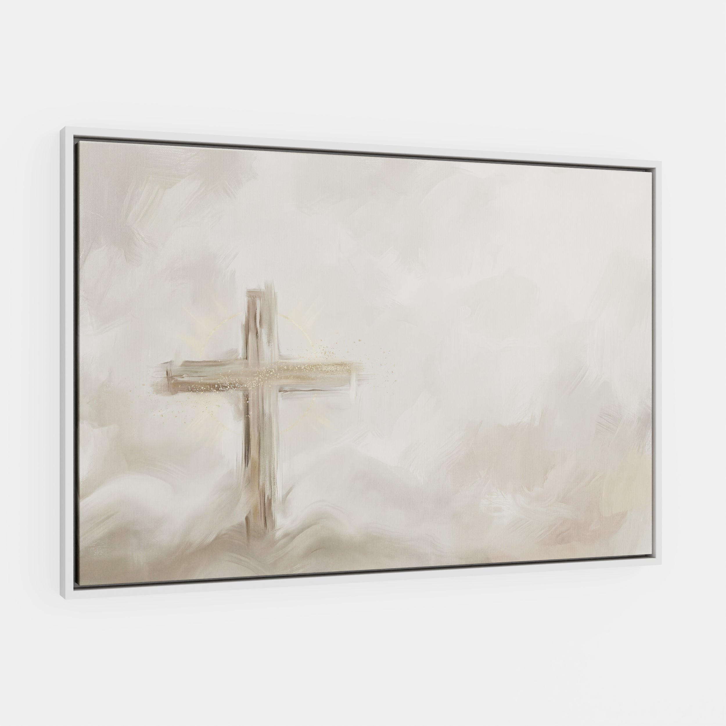 Silent Cross in the Mist - Canvas