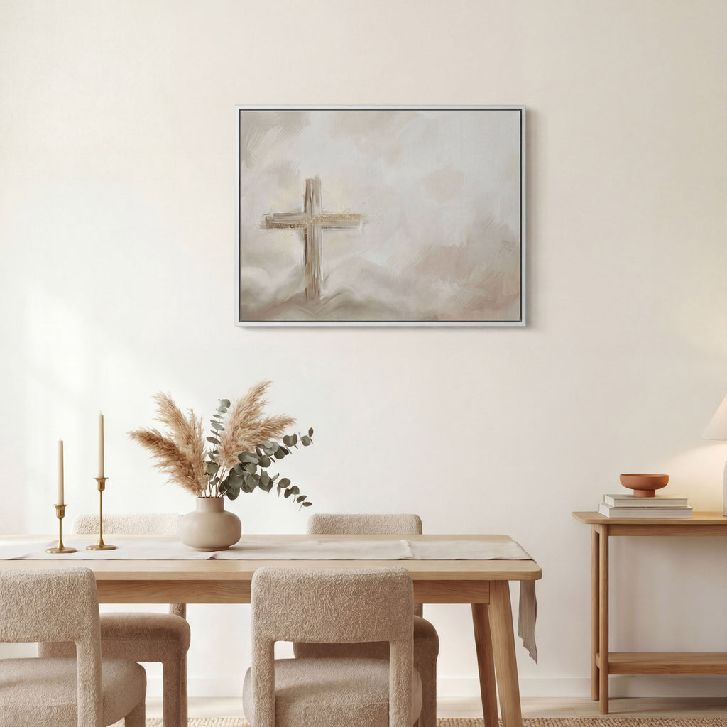 Silent Cross in the Mist - Canvas