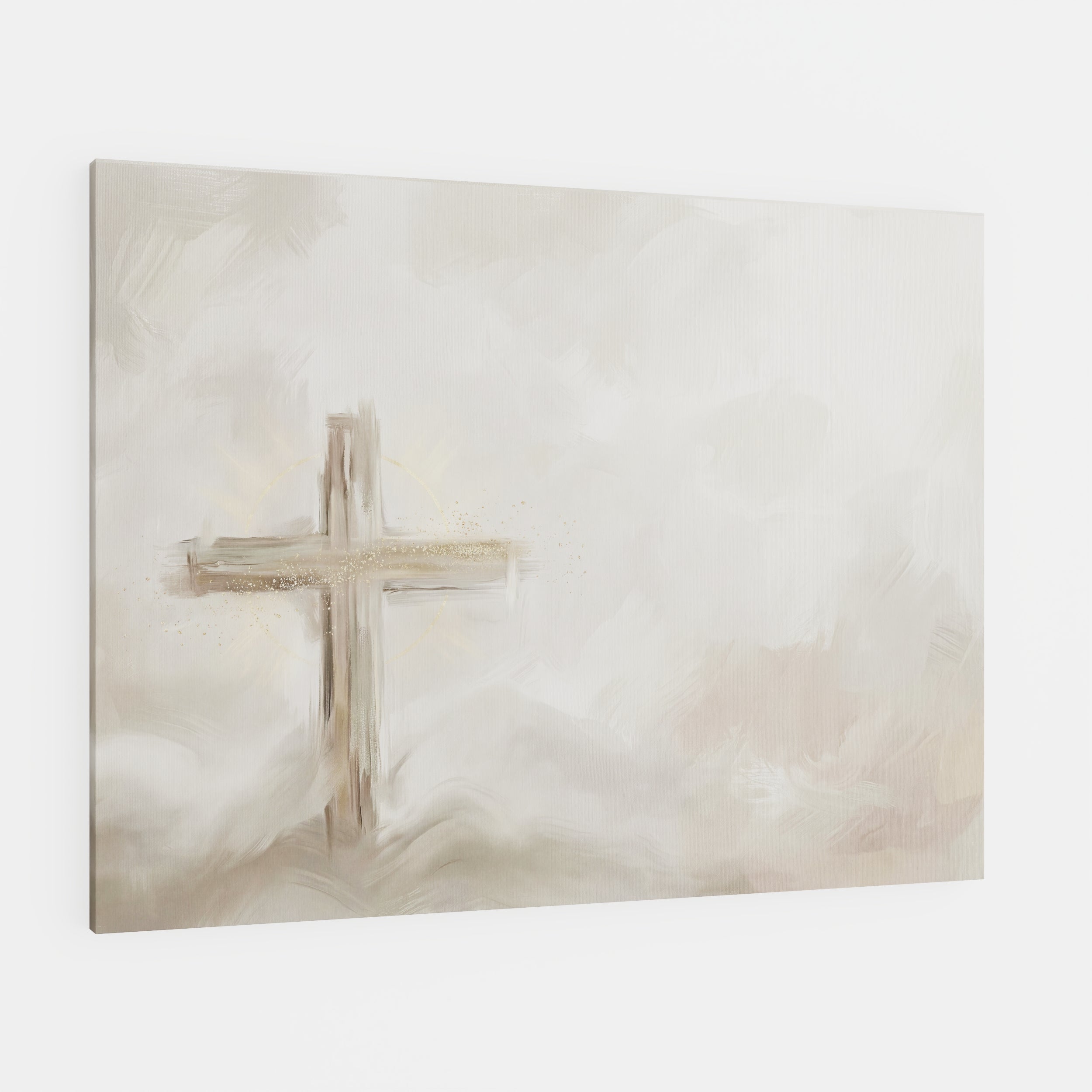 Silent Cross in the Mist - Canvas