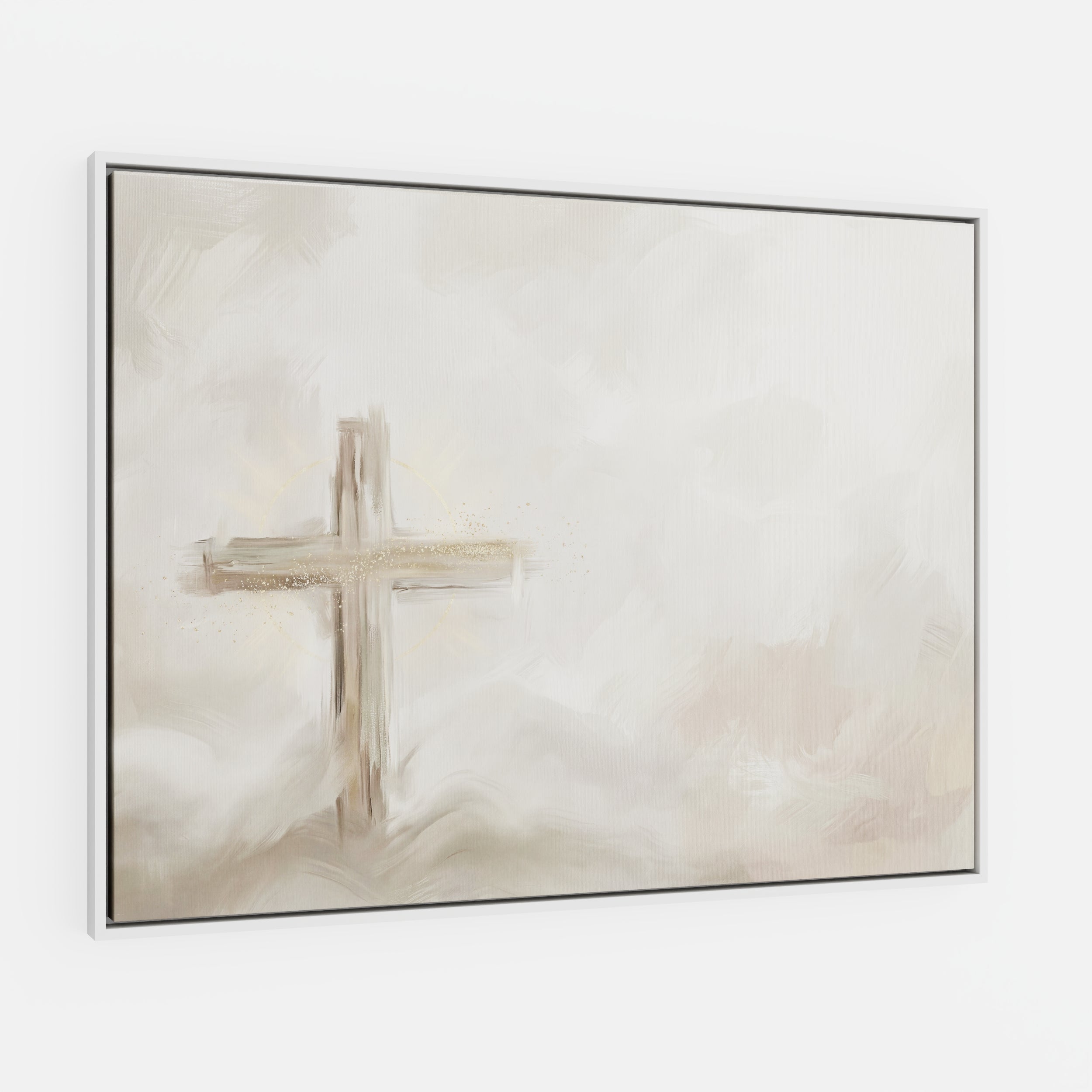 Silent Cross in the Mist - Canvas