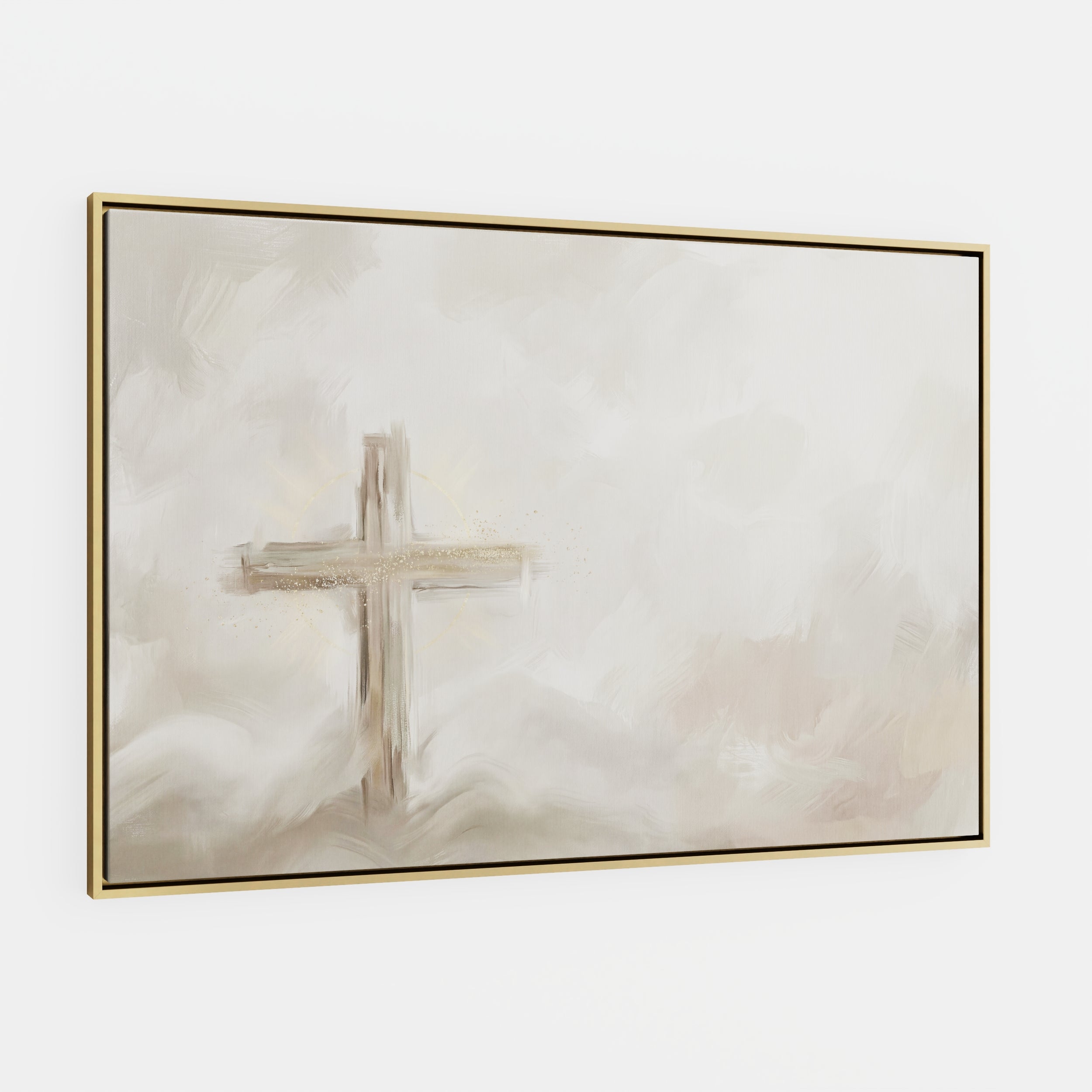 Silent Cross in the Mist - Canvas