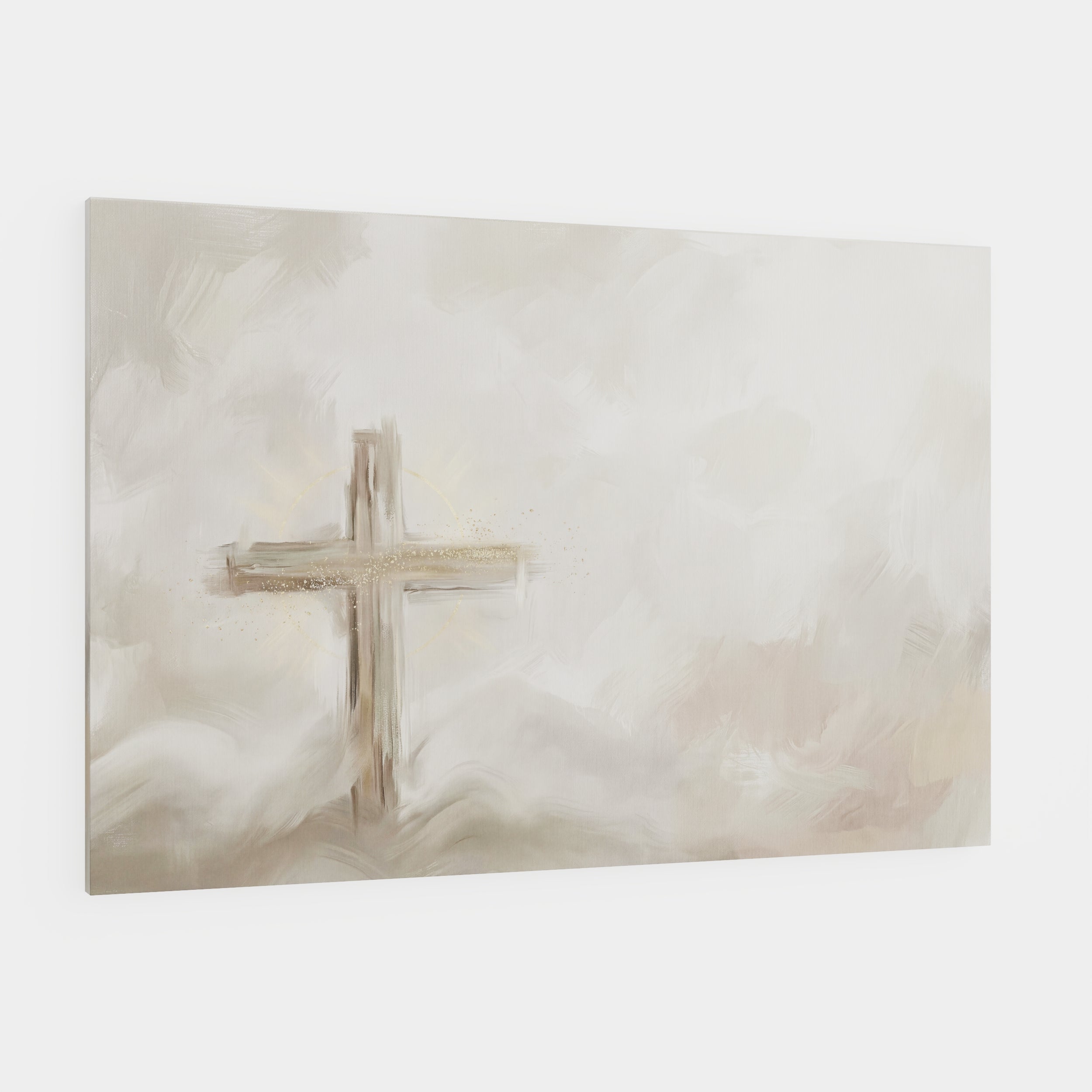Silent Cross in the Mist - Canvas