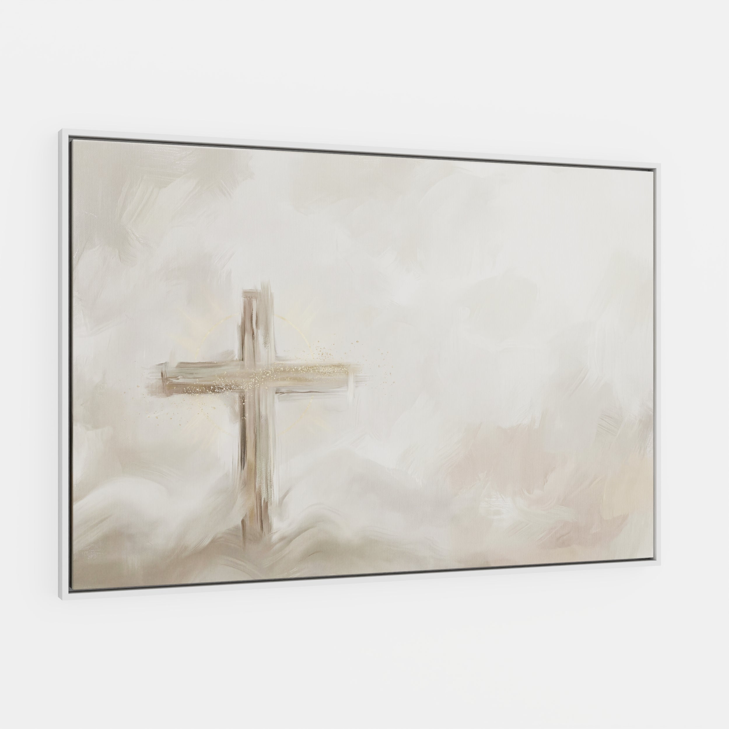 Silent Cross in the Mist - Canvas