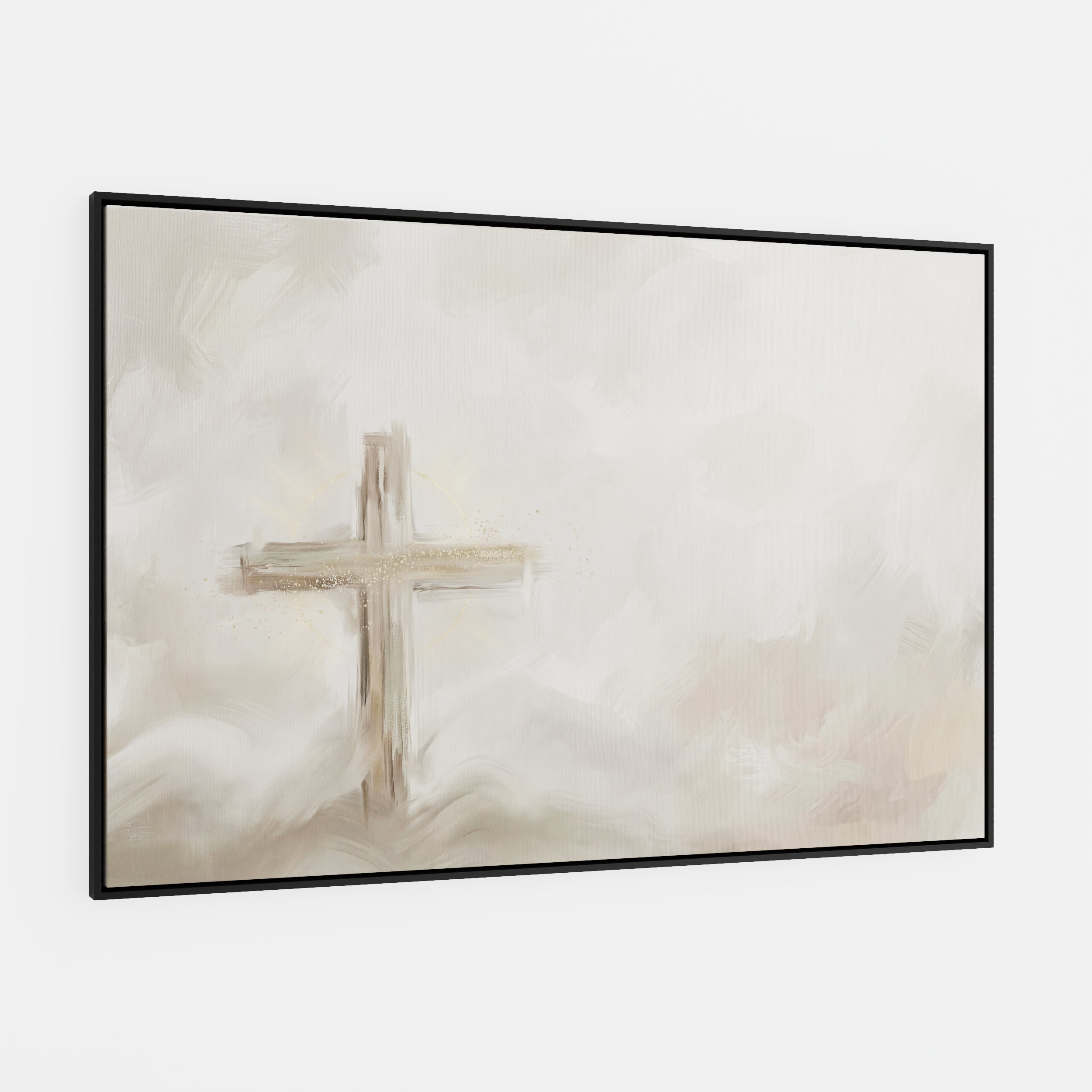 Silent Cross in the Mist - Canvas