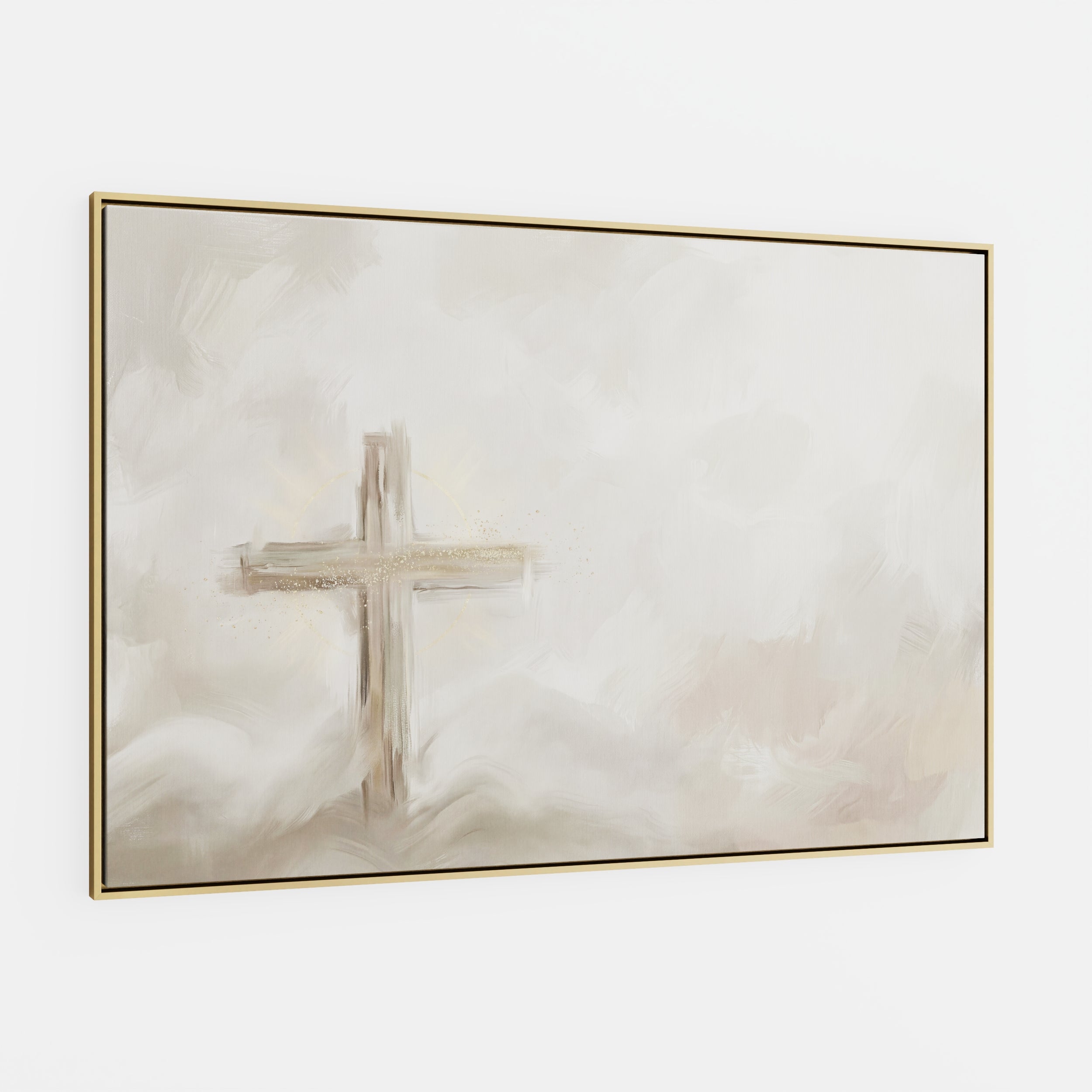 Silent Cross in the Mist - Canvas