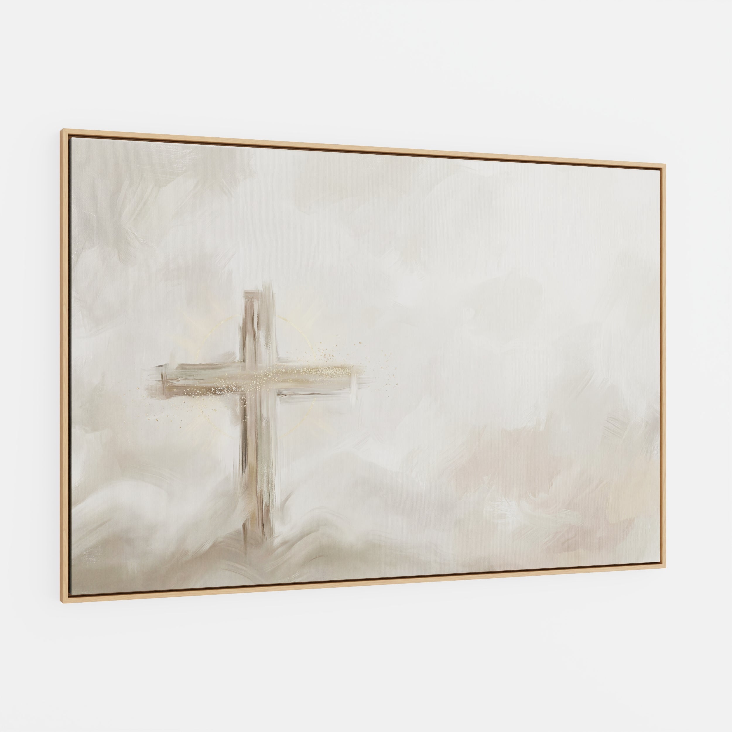 Silent Cross in the Mist - Canvas