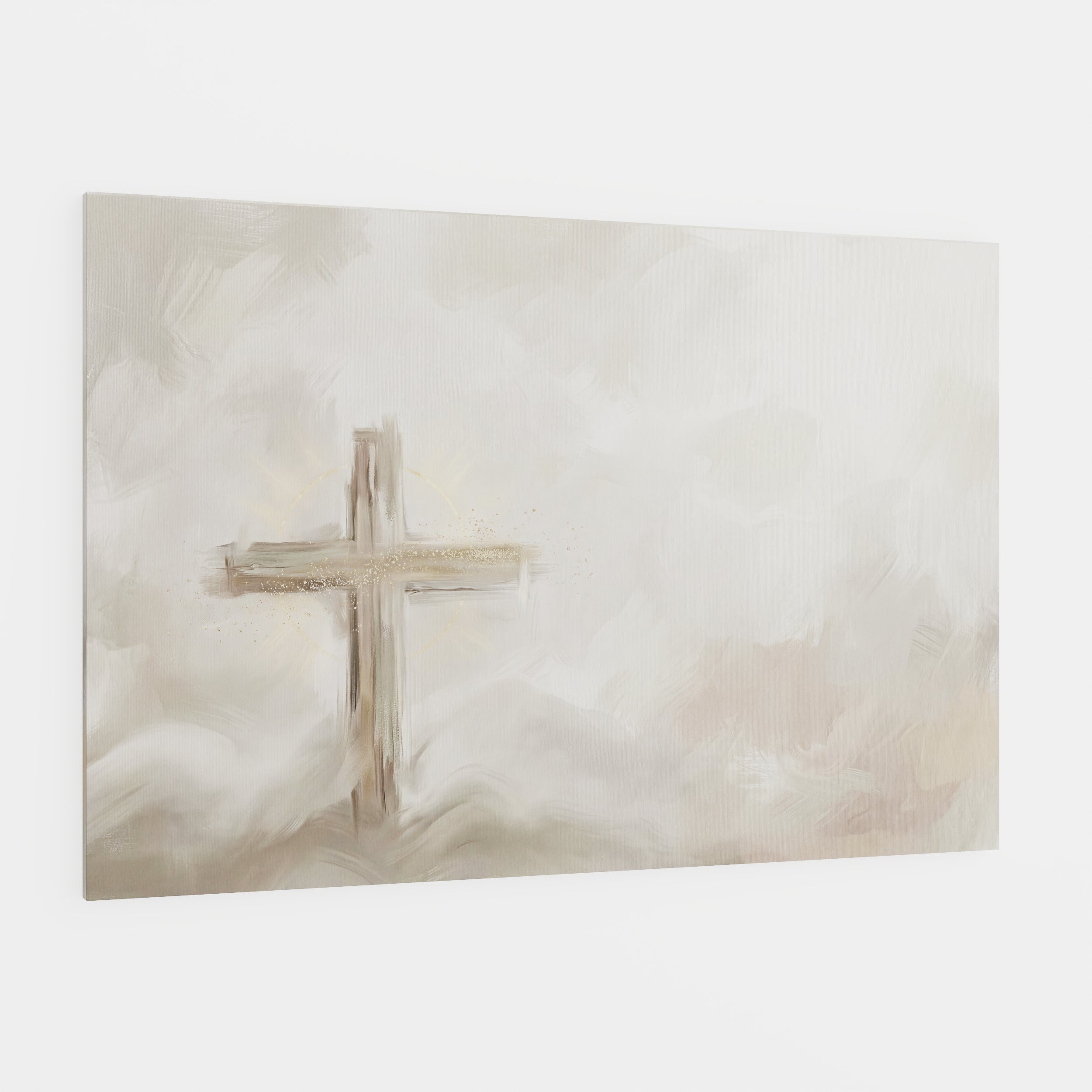 Silent Cross in the Mist - Canvas