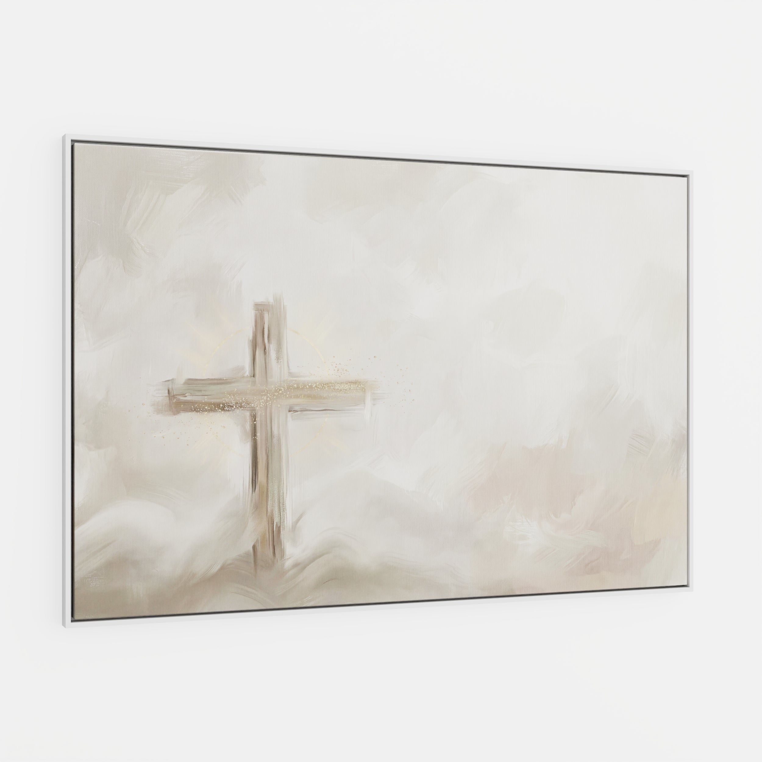 Silent Cross in the Mist - Canvas