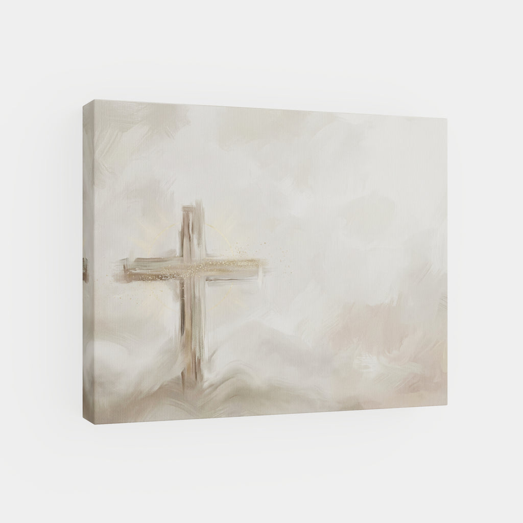 Silent Cross in the Mist - Canvas