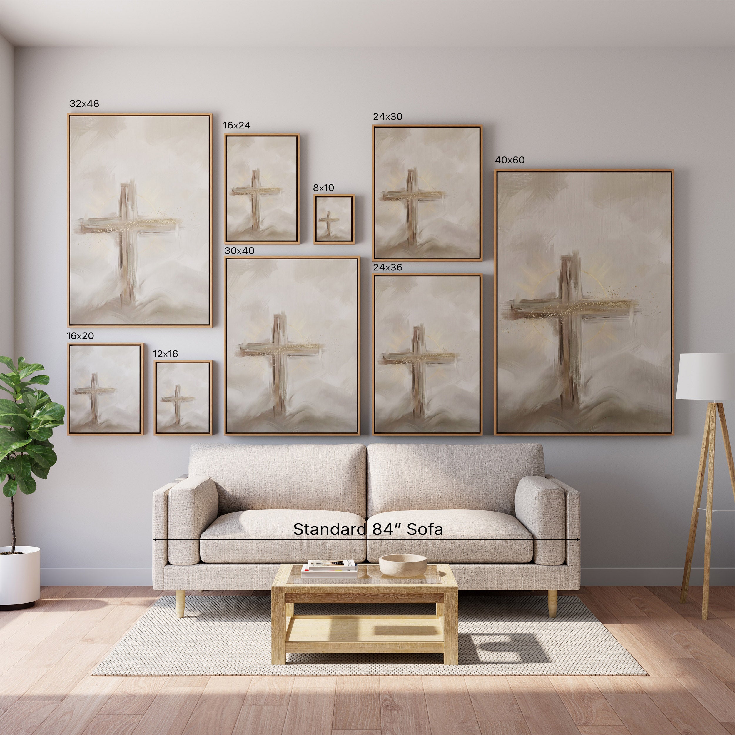Silent Cross in the Mist - Canvas