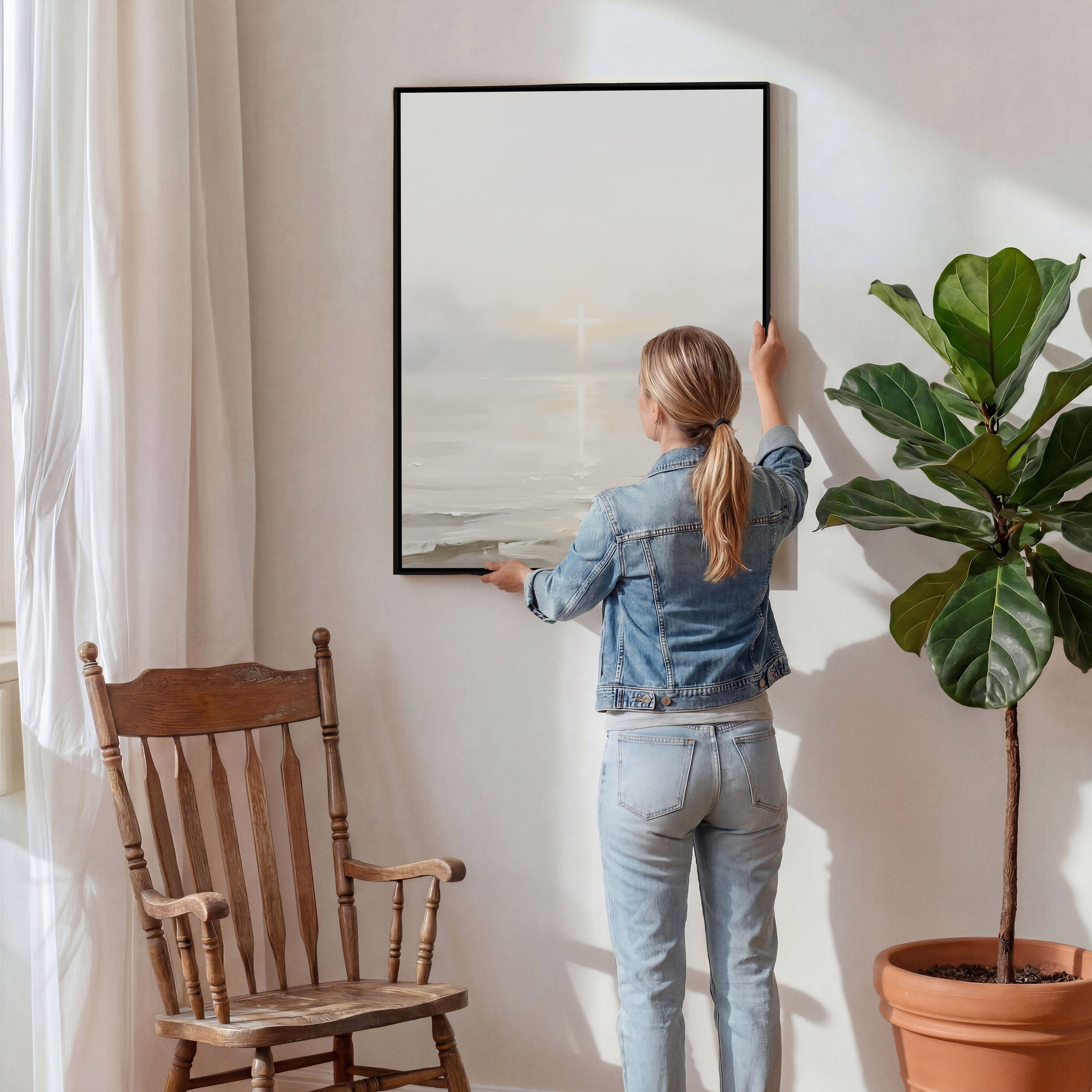 His Light on Still Waters - Canvas