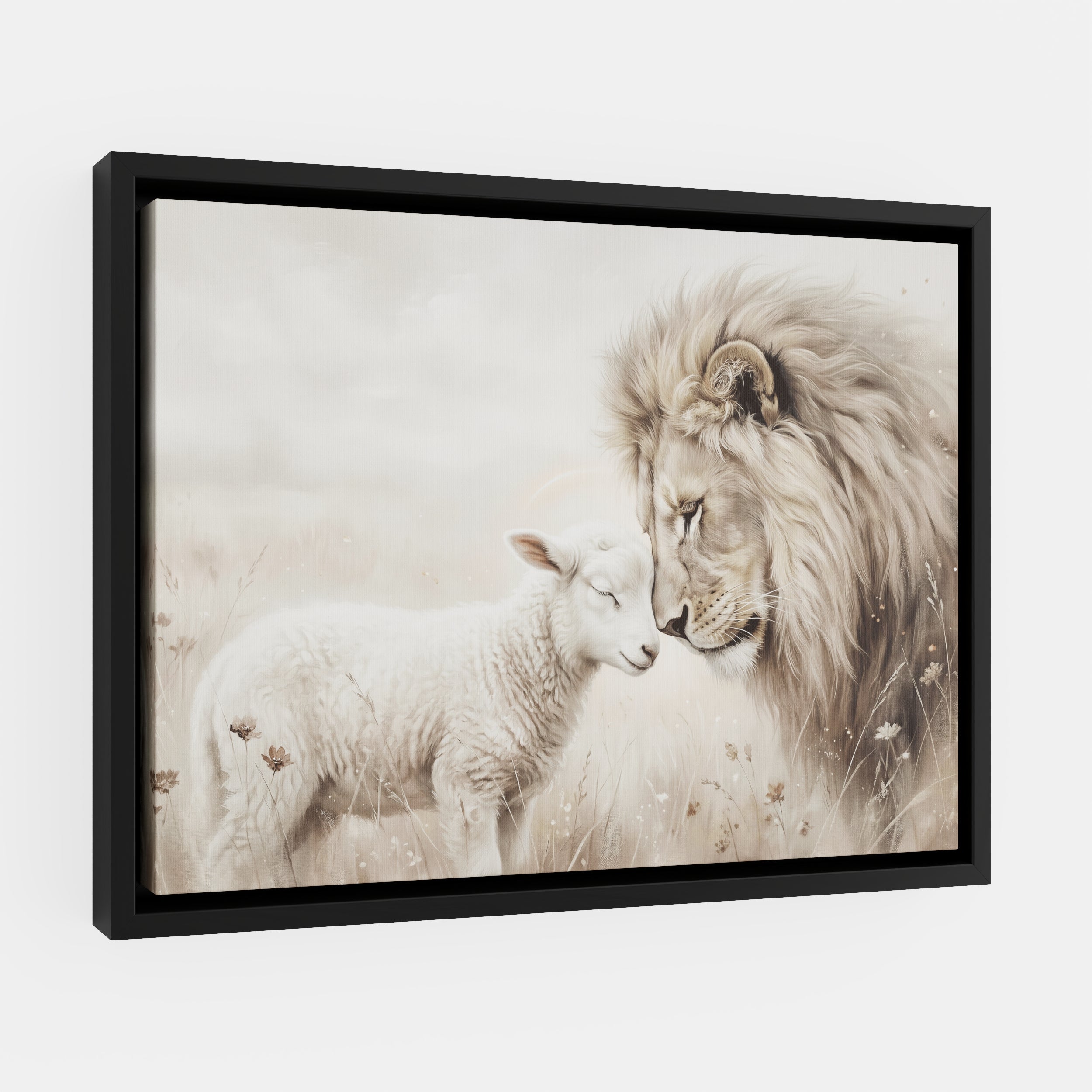 The Lion and the Lamb - Canvas