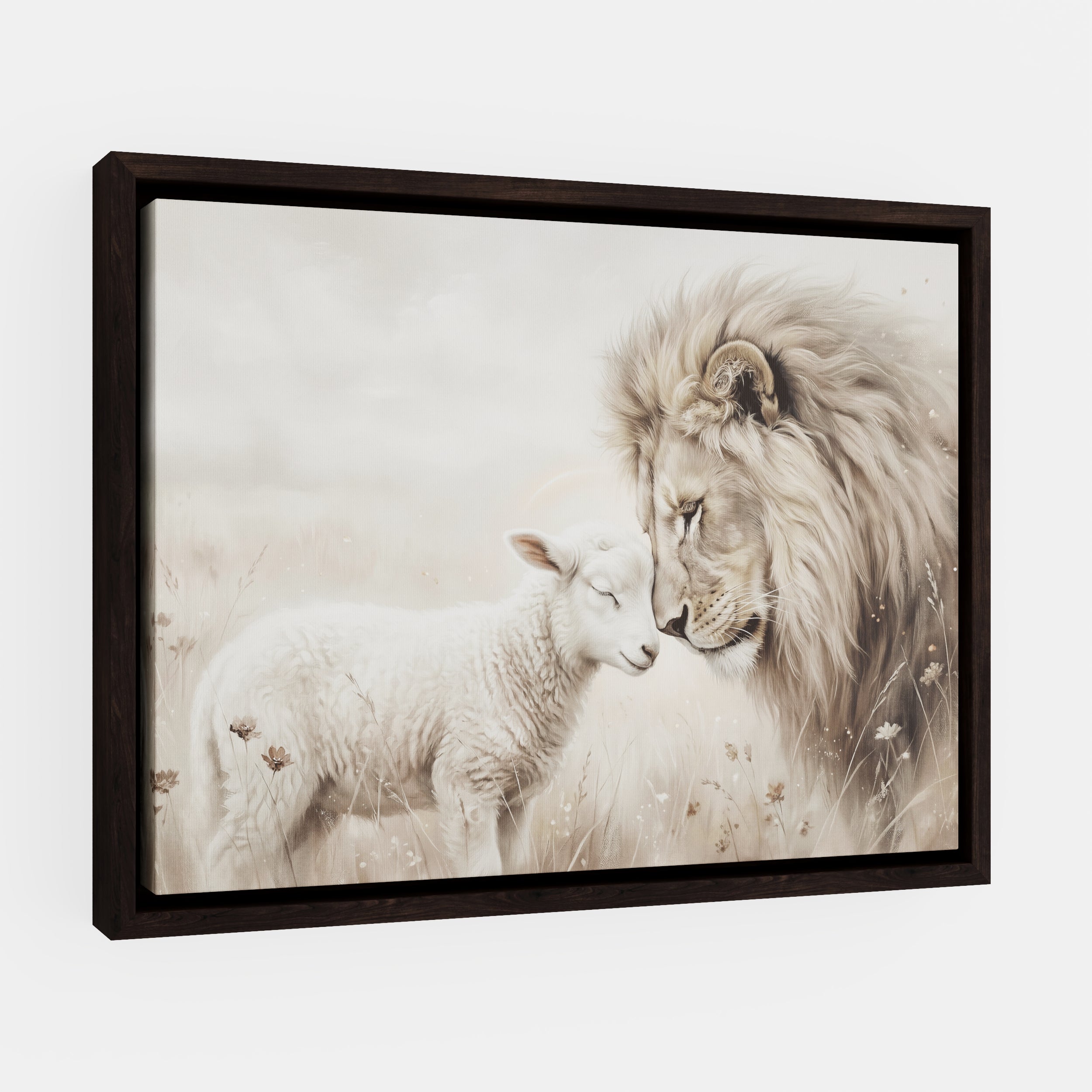 The Lion and the Lamb - Canvas