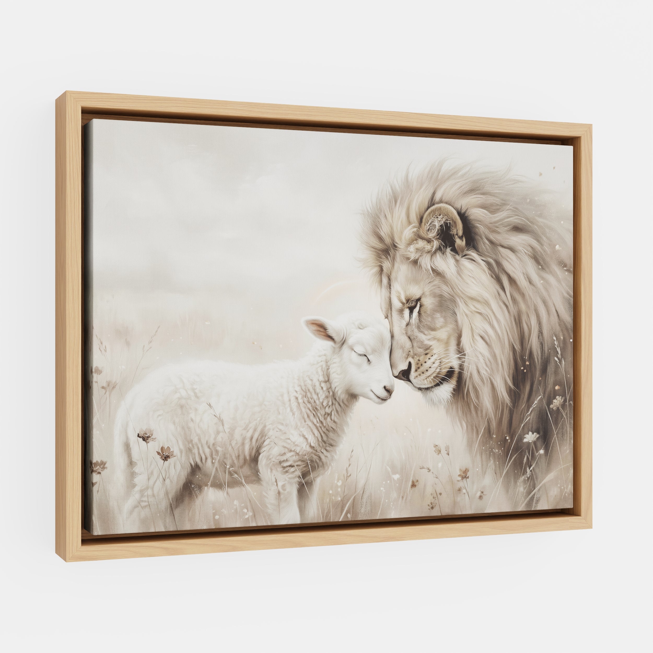 The Lion and the Lamb - Canvas