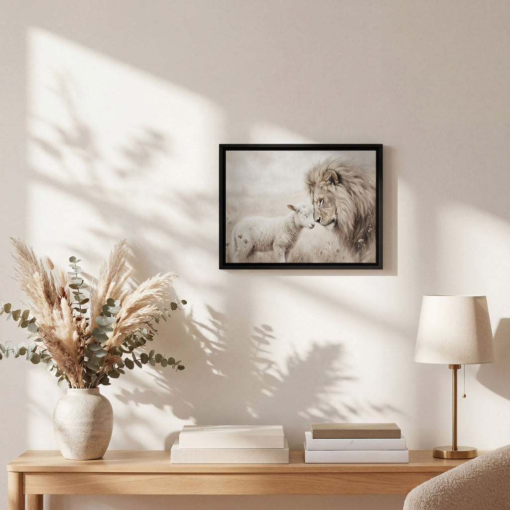 The Lion and the Lamb - Canvas
