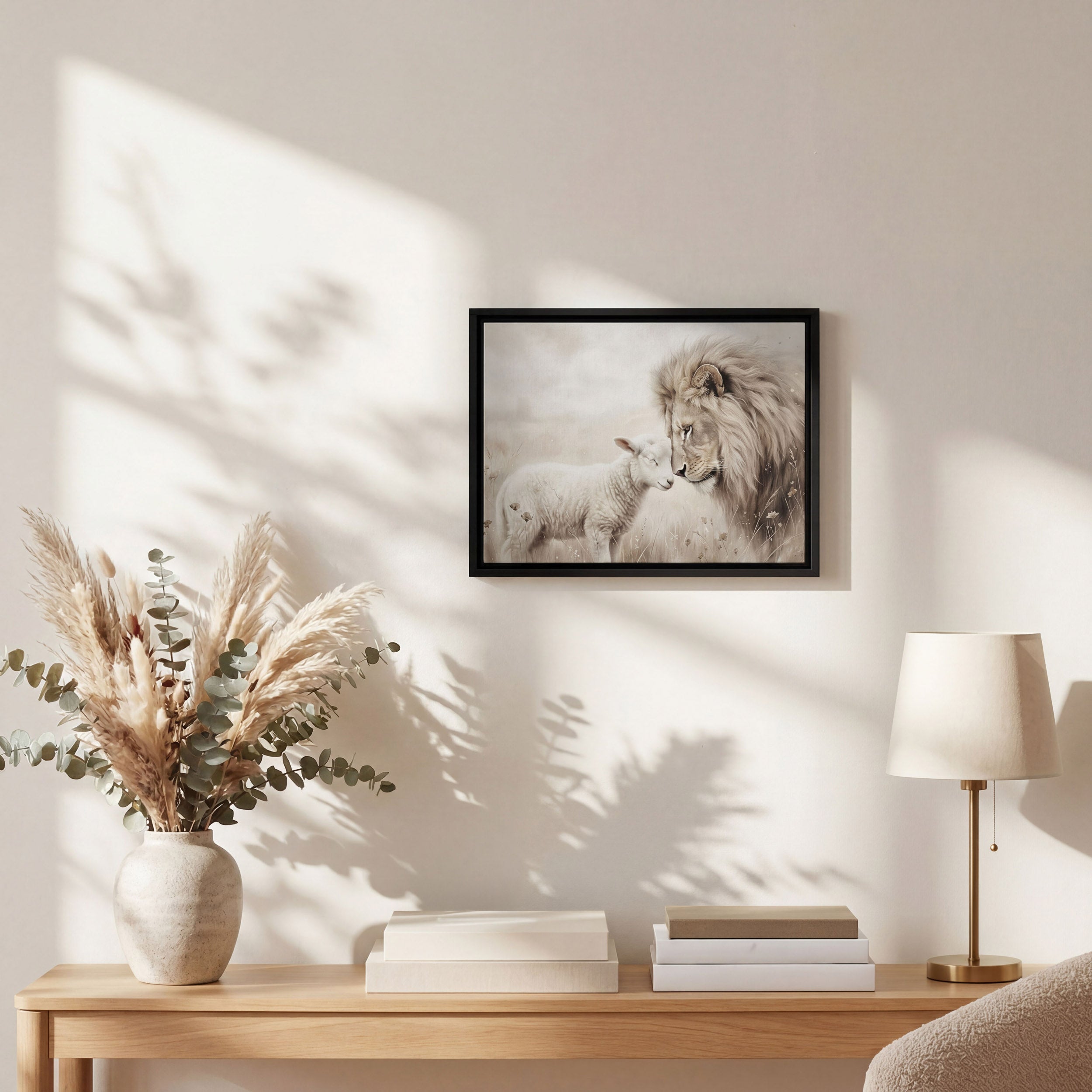 The Lion and the Lamb - Canvas