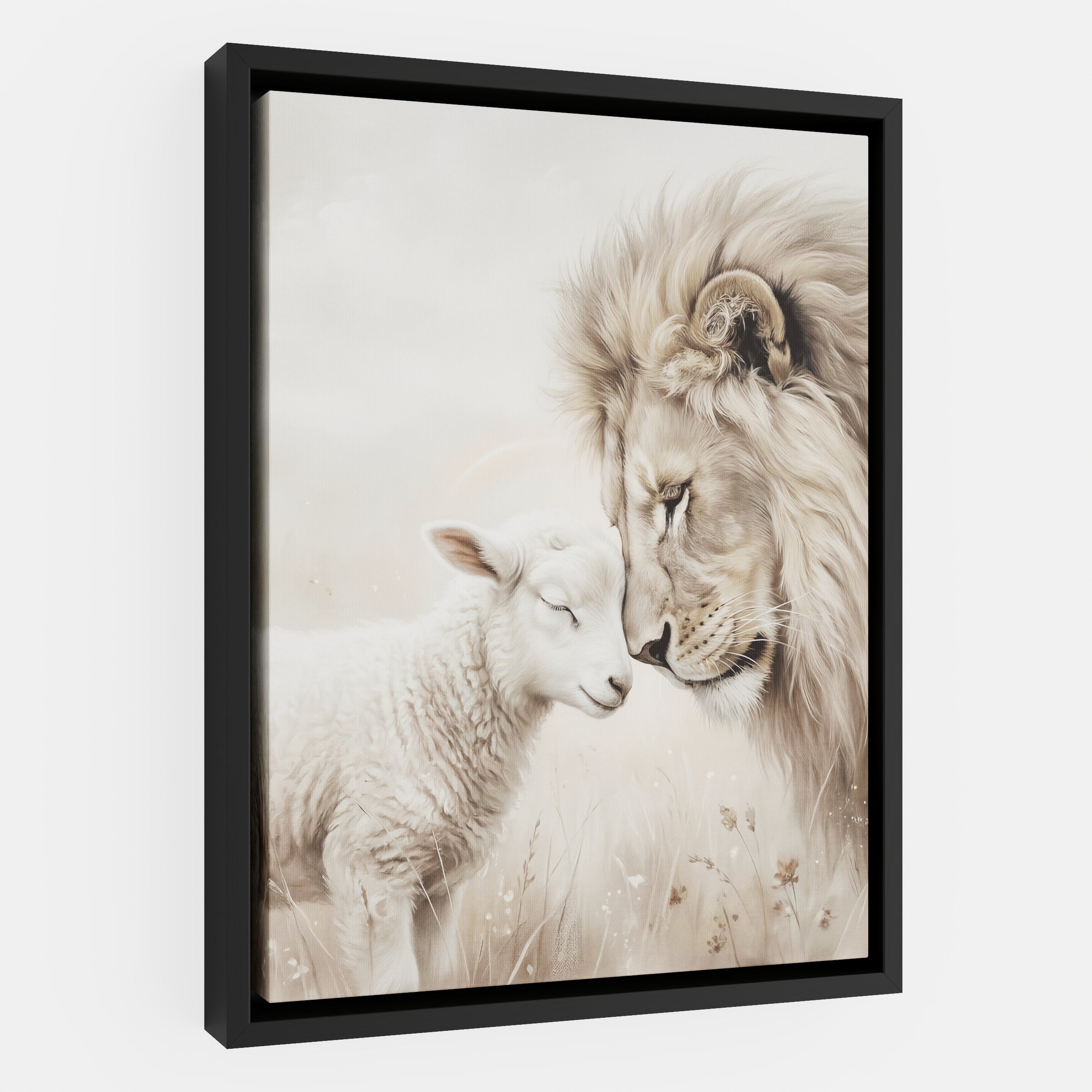 The Lion and the Lamb - Canvas