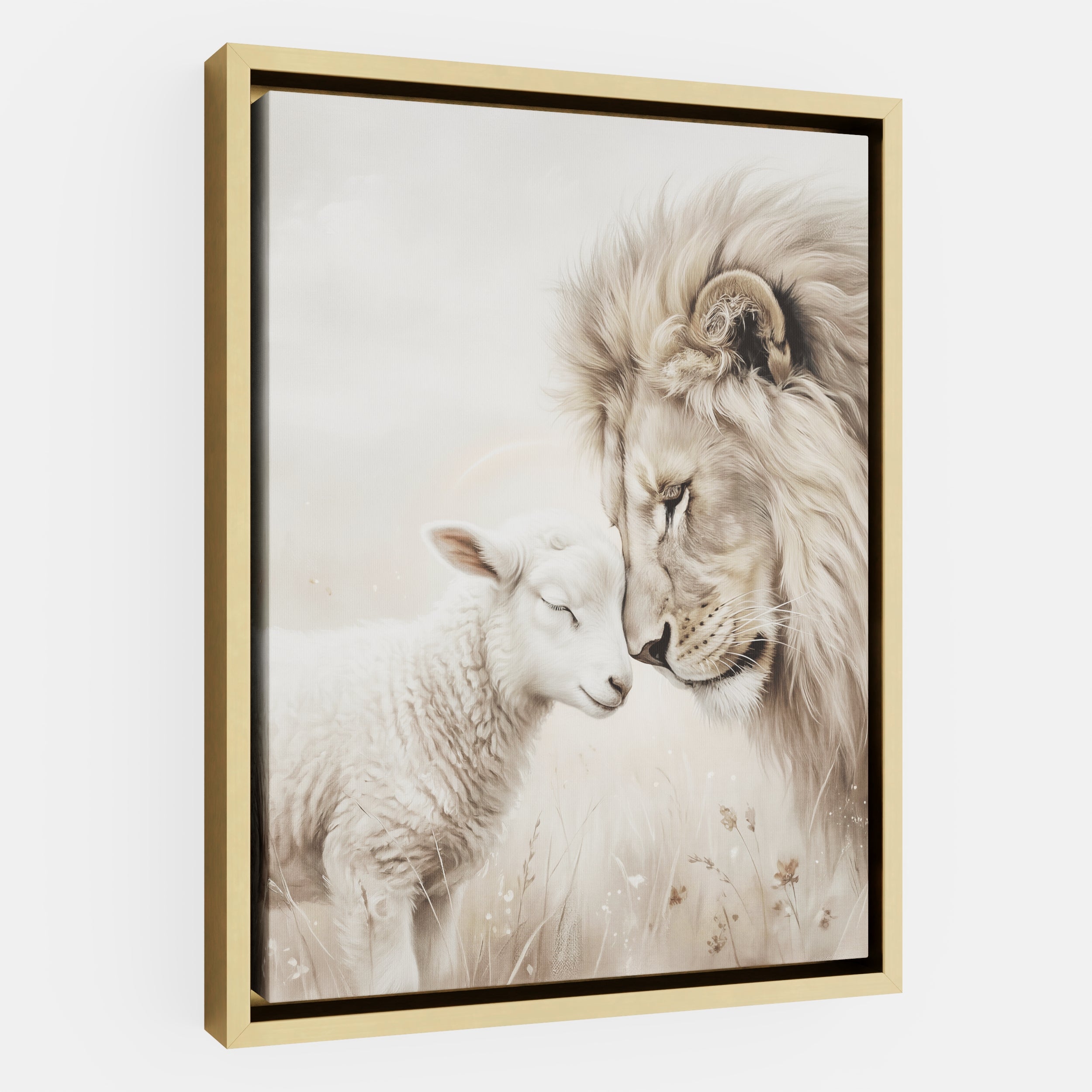 The Lion and the Lamb - Canvas