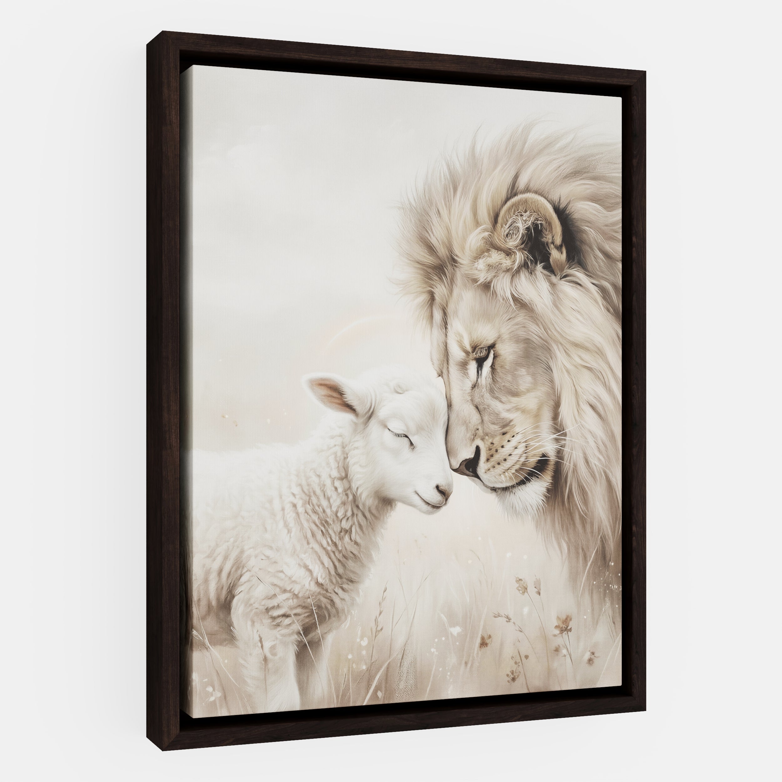 The Lion and the Lamb - Canvas
