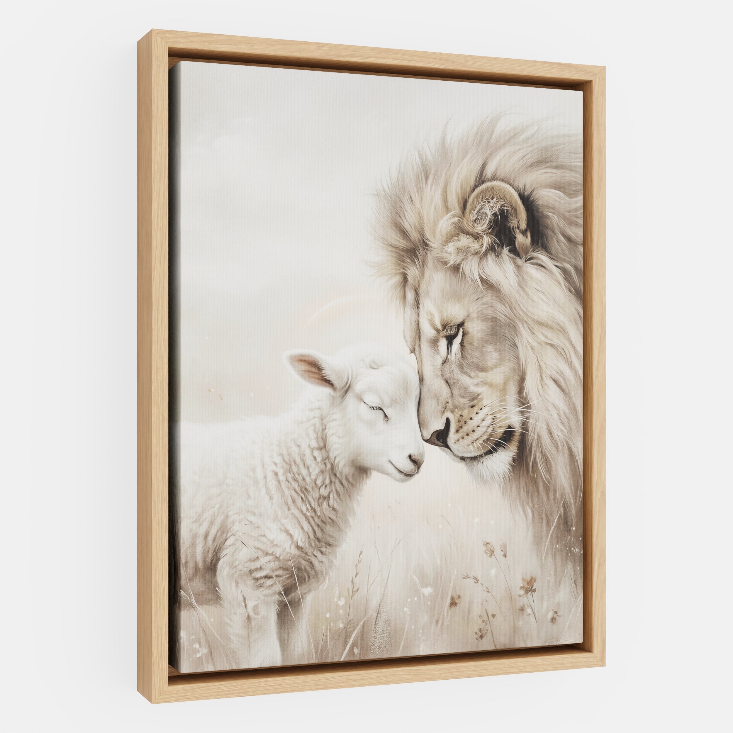 The Lion and the Lamb - Canvas