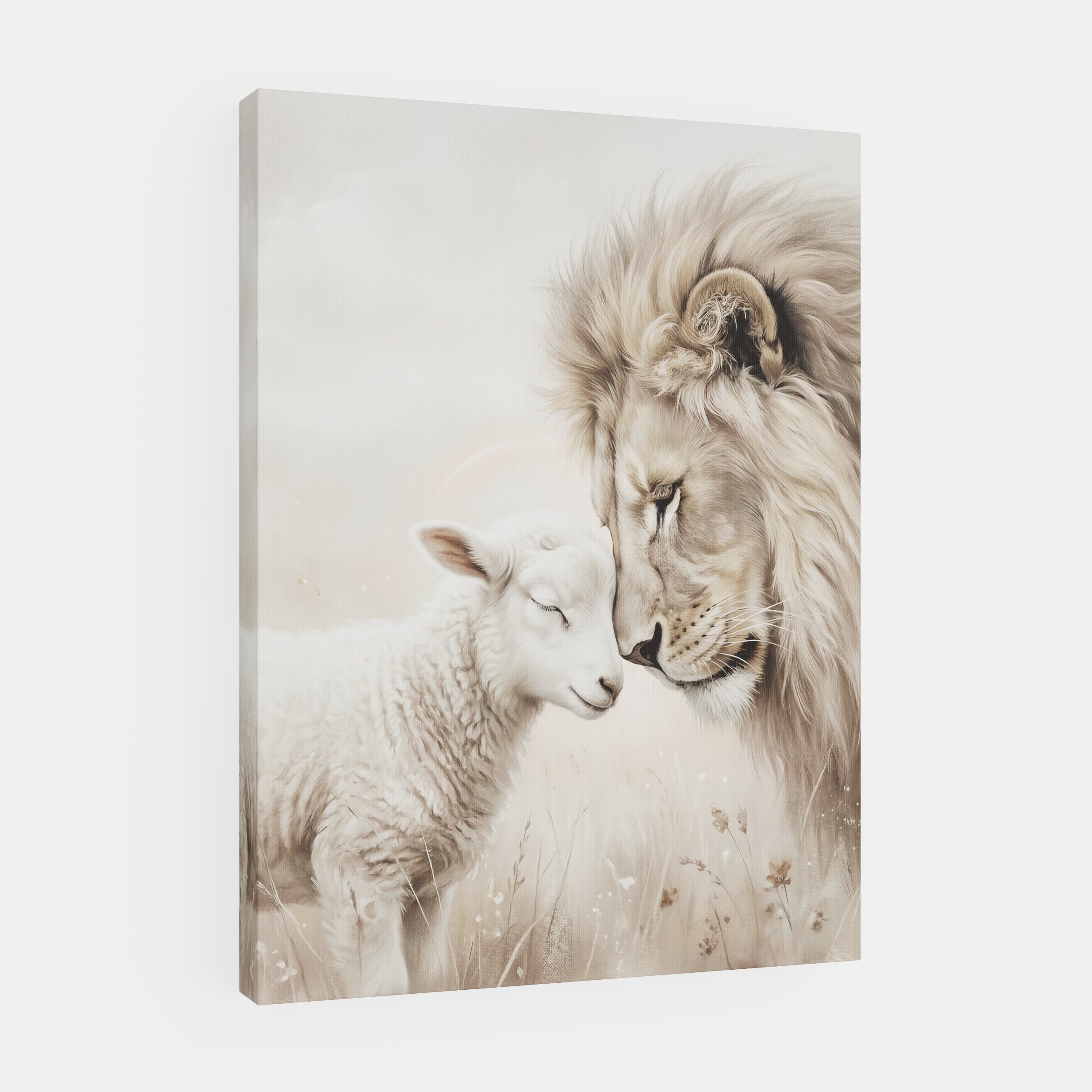 The Lion and the Lamb - Canvas
