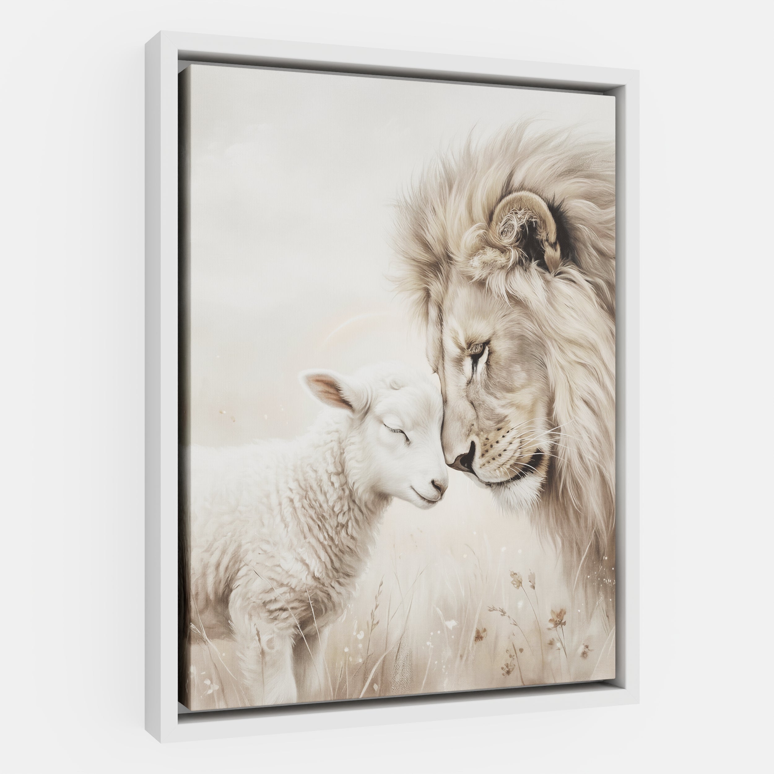 The Lion and the Lamb - Canvas