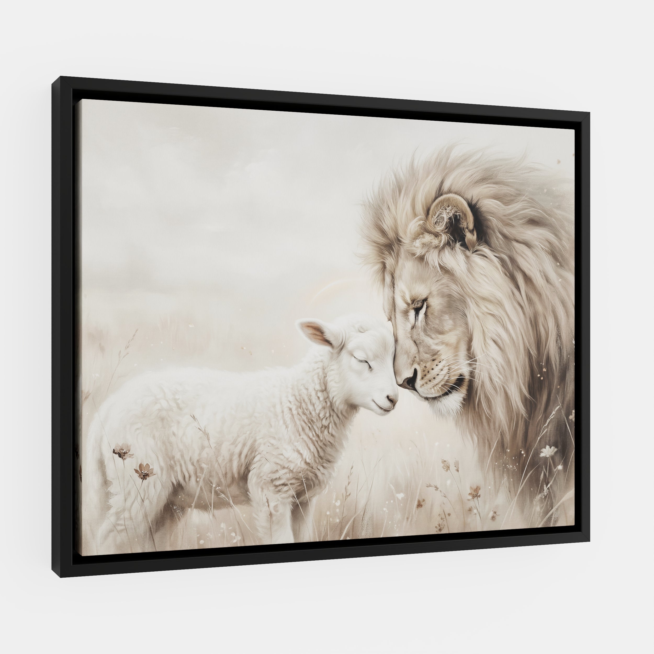 The Lion and the Lamb - Canvas