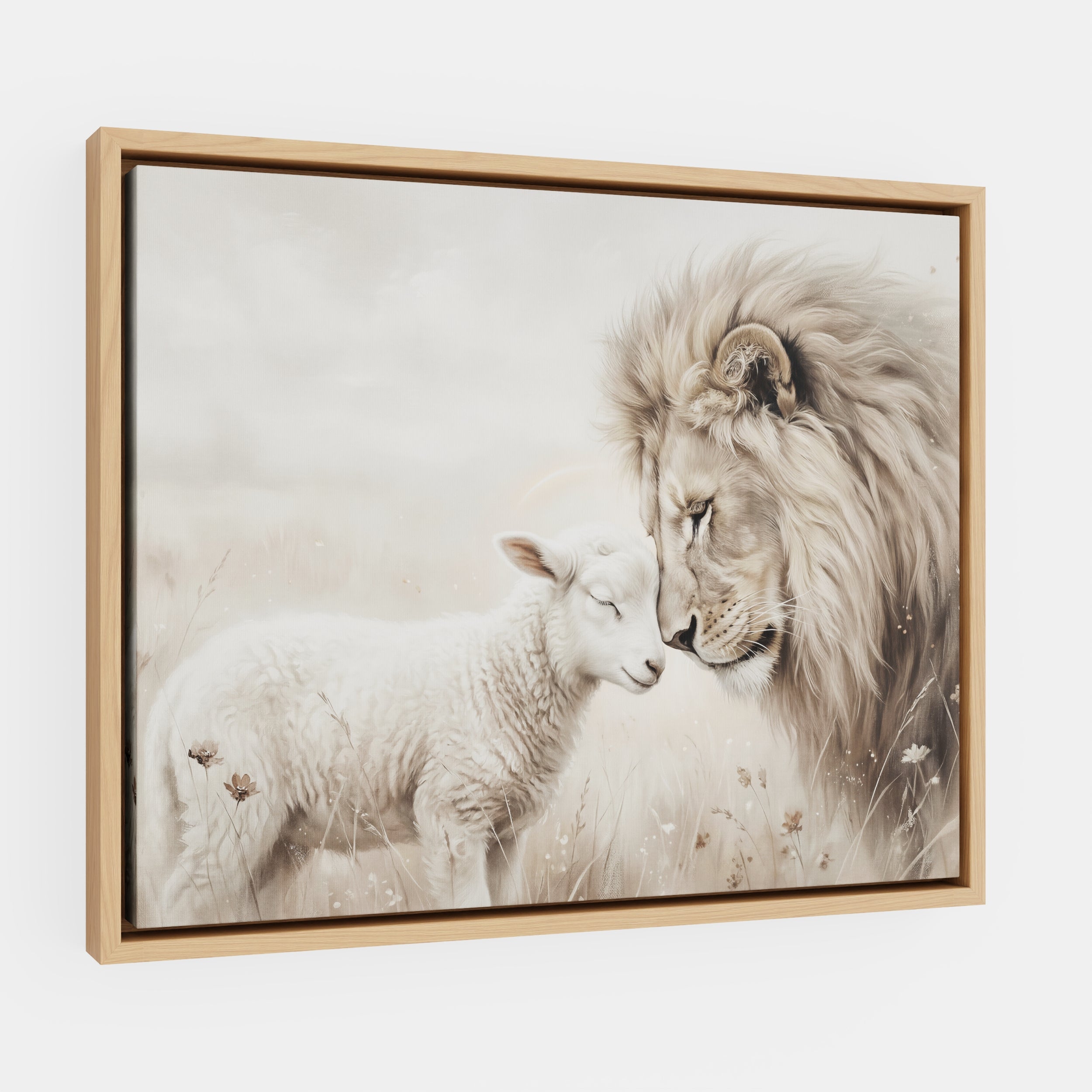 The Lion and the Lamb - Canvas