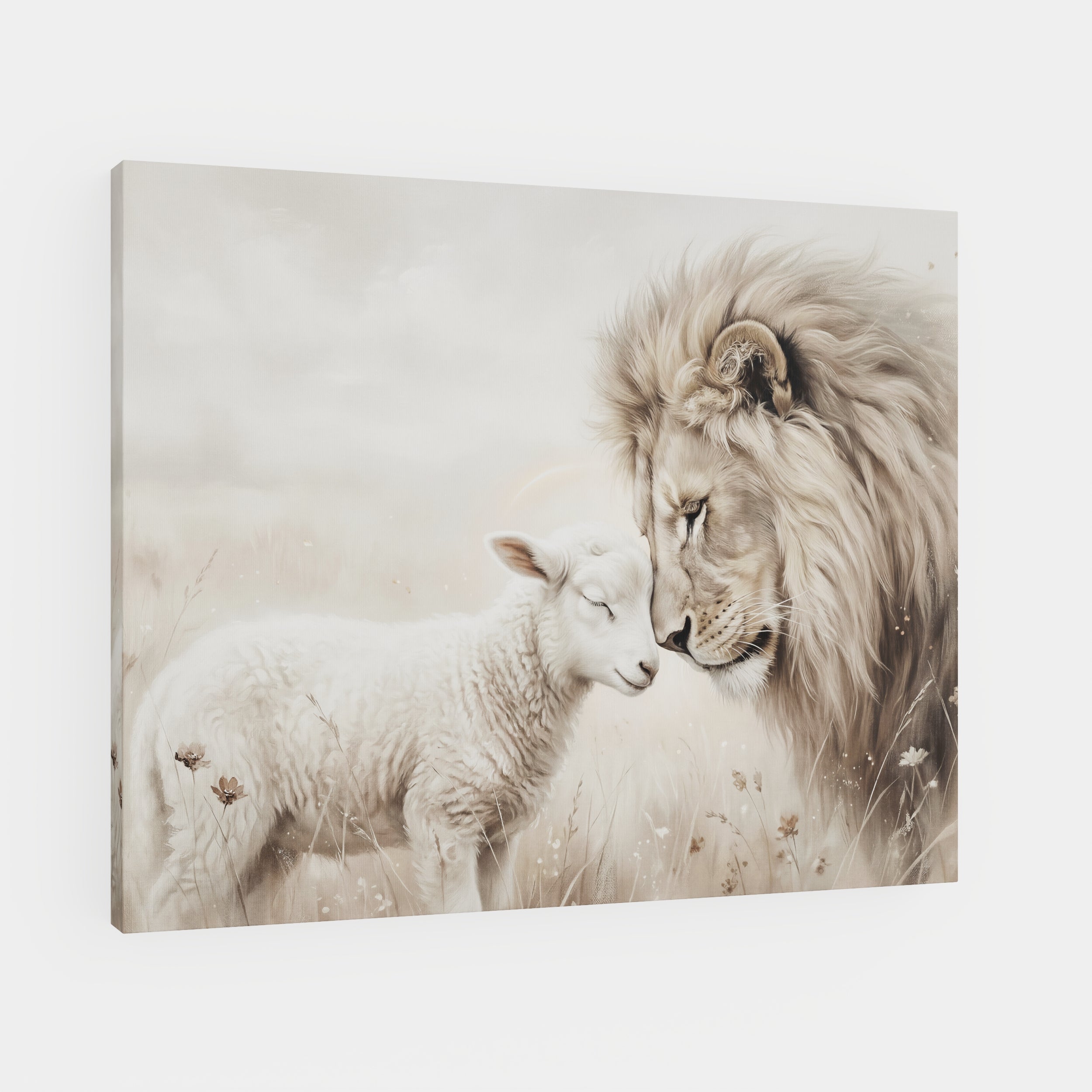 The Lion and the Lamb - Canvas
