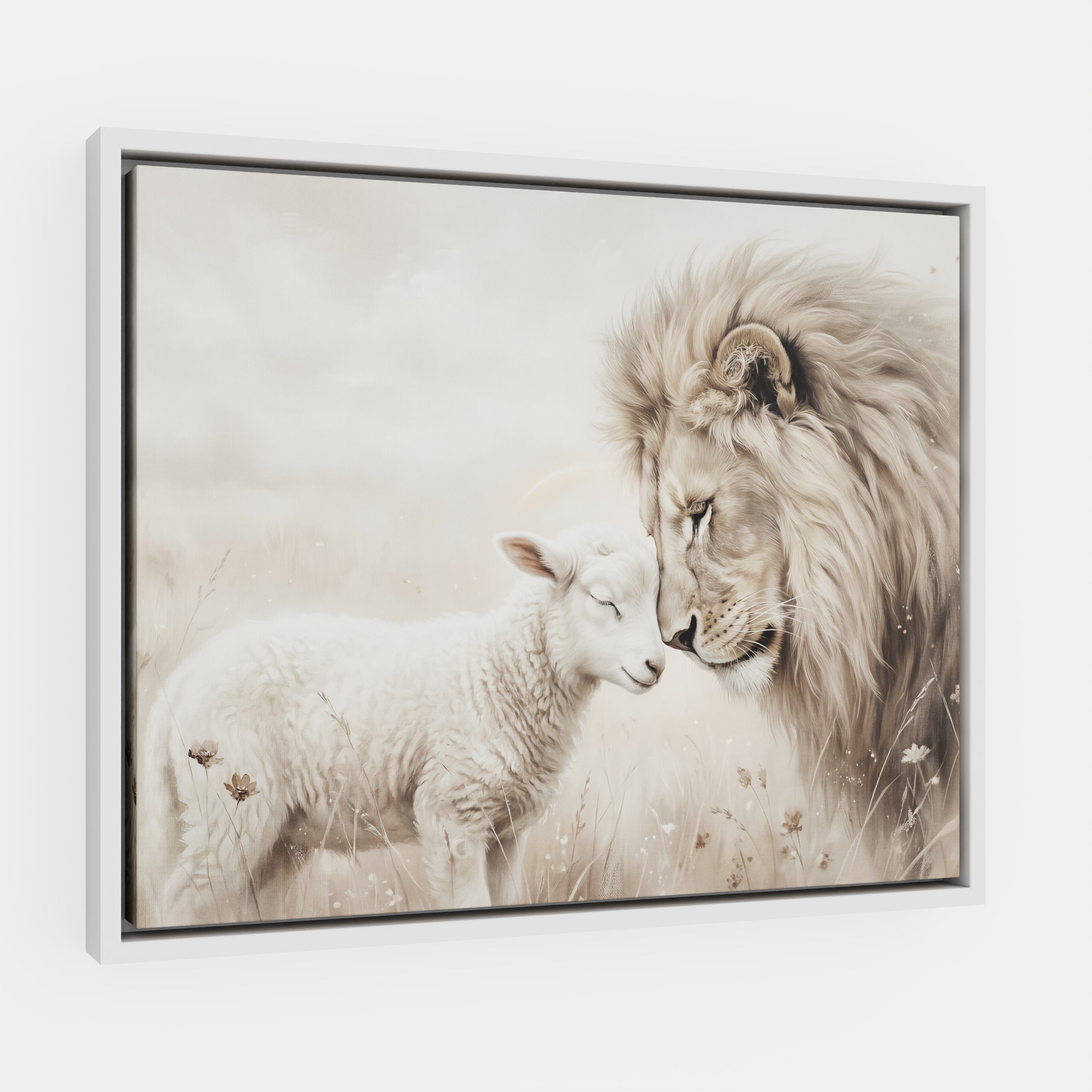 The Lion and the Lamb - Canvas
