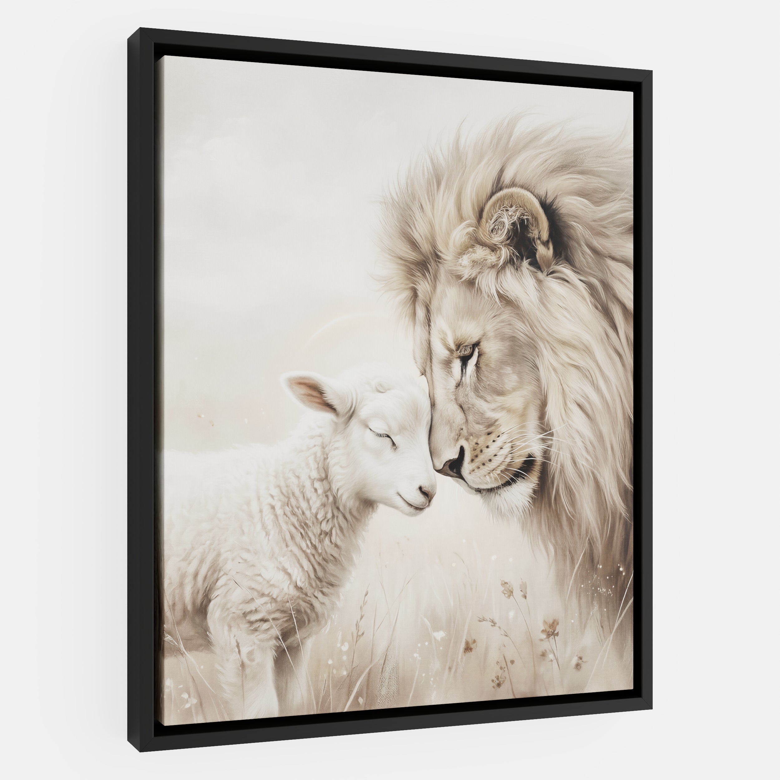 The Lion and the Lamb - Canvas