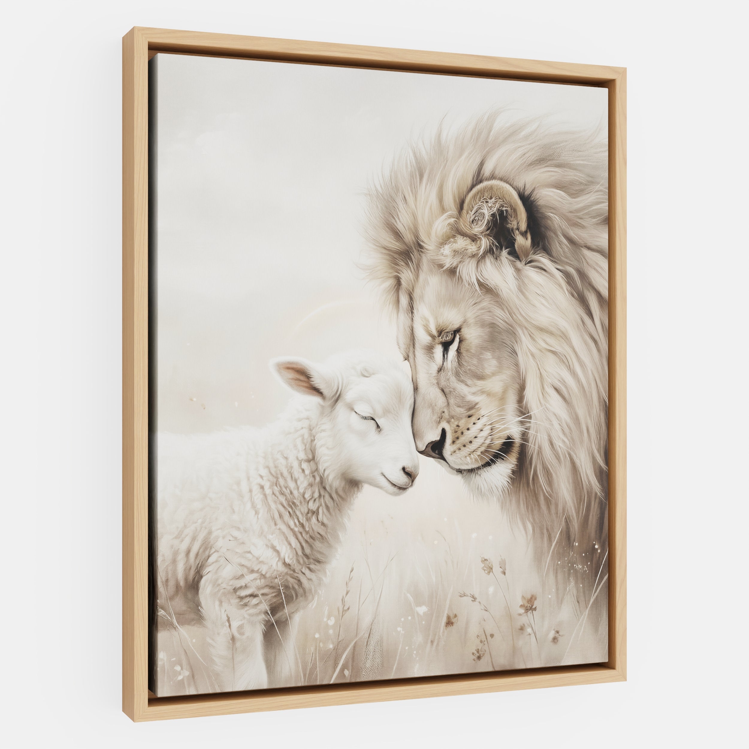 The Lion and the Lamb - Canvas
