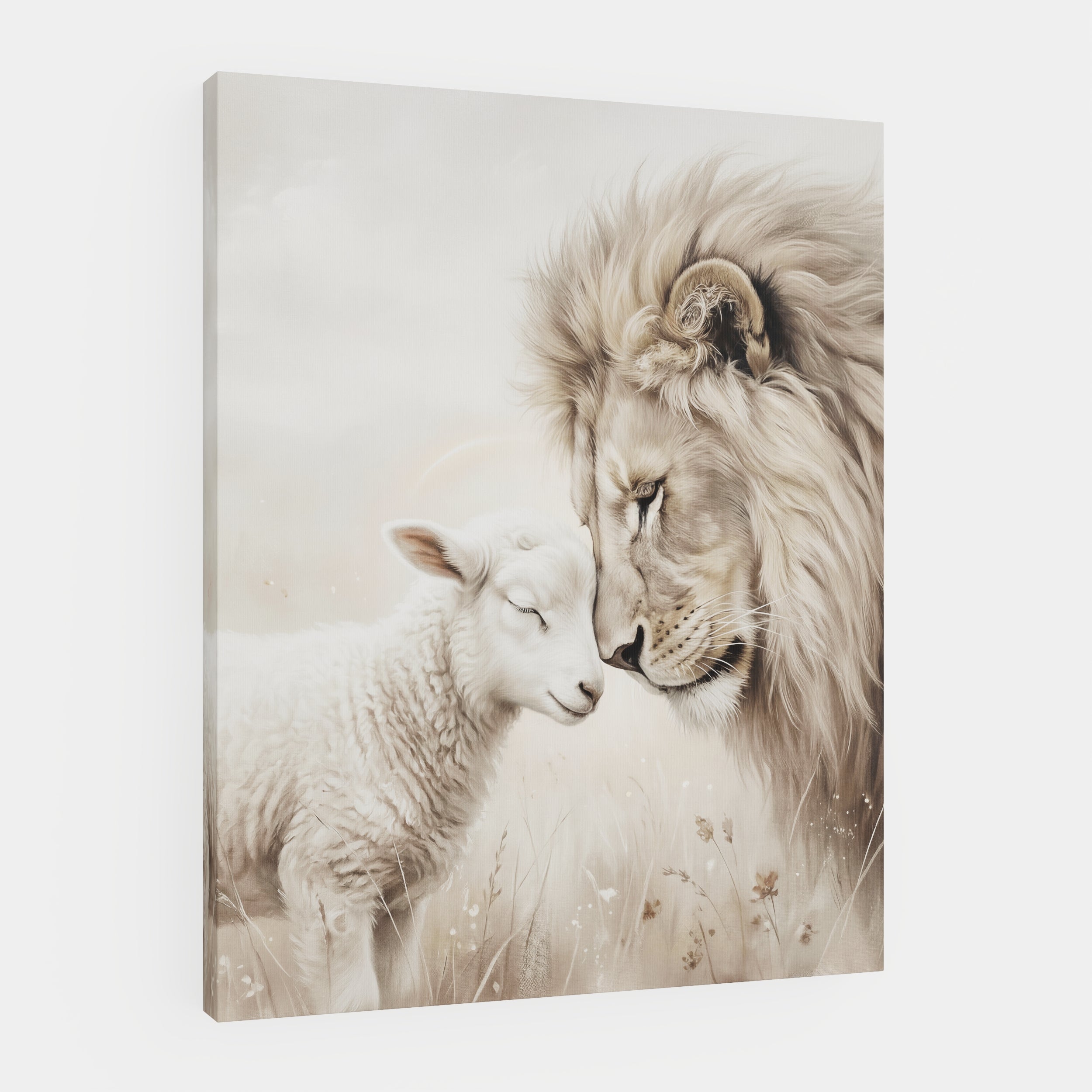 The Lion and the Lamb - Canvas