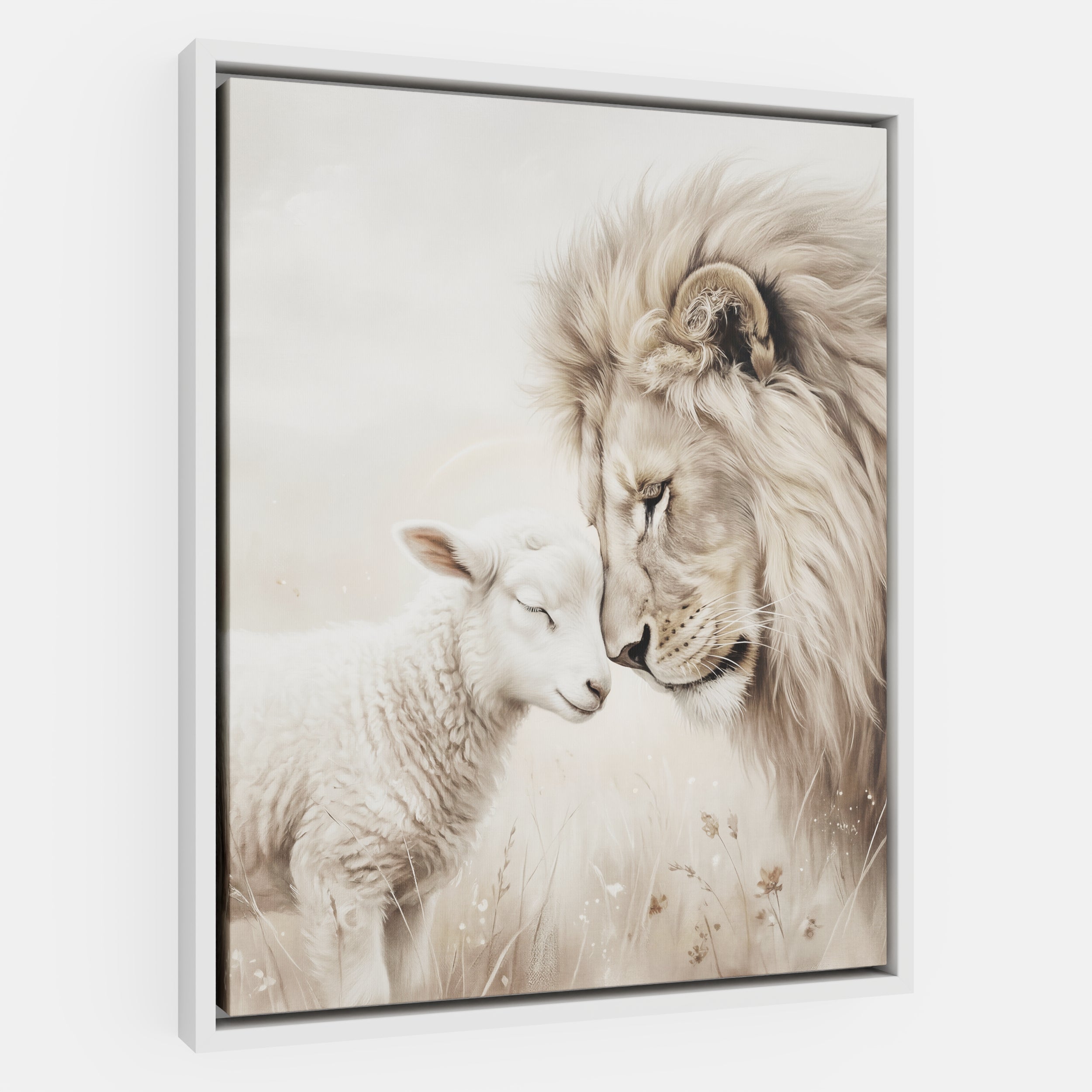 The Lion and the Lamb - Canvas
