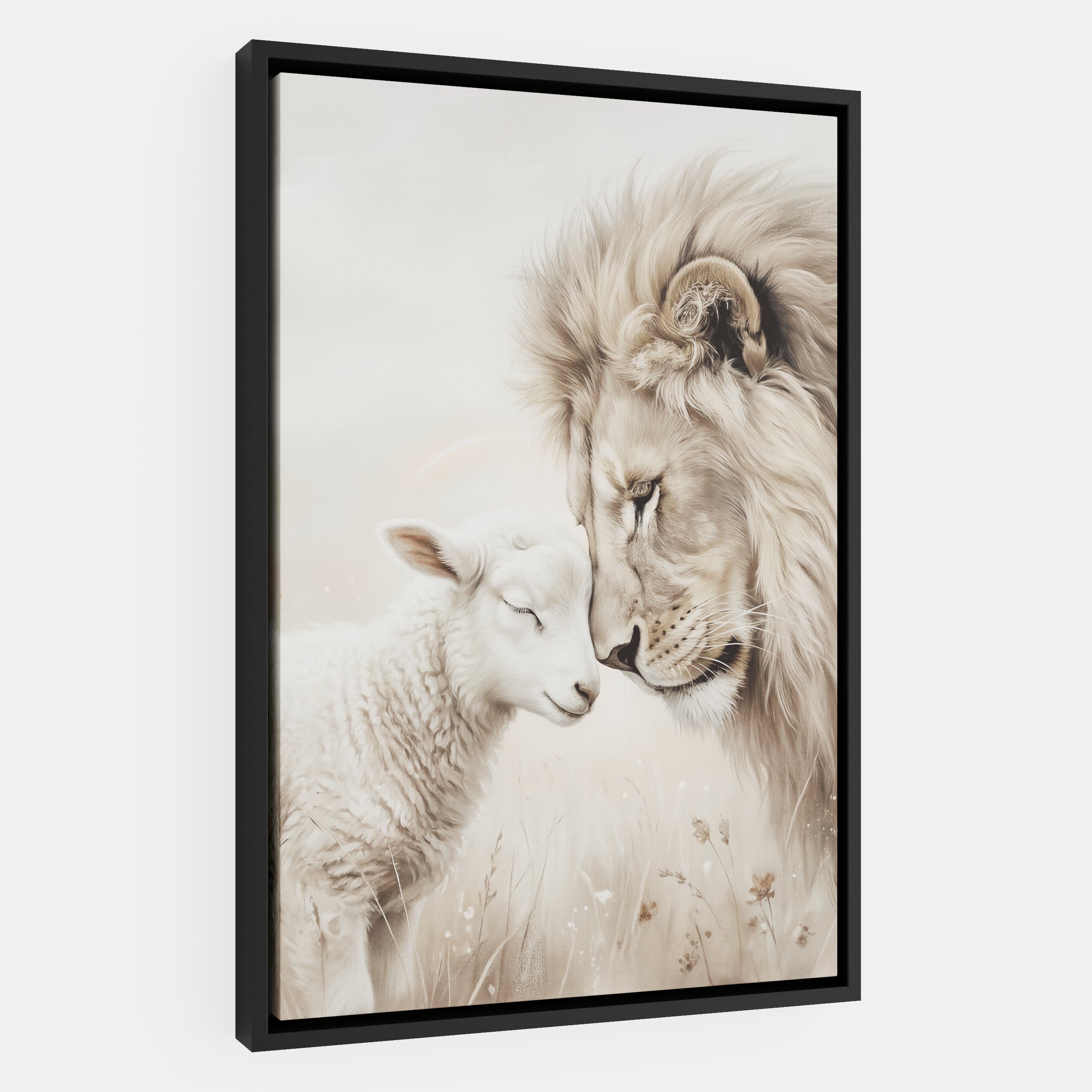 The Lion and the Lamb - Canvas