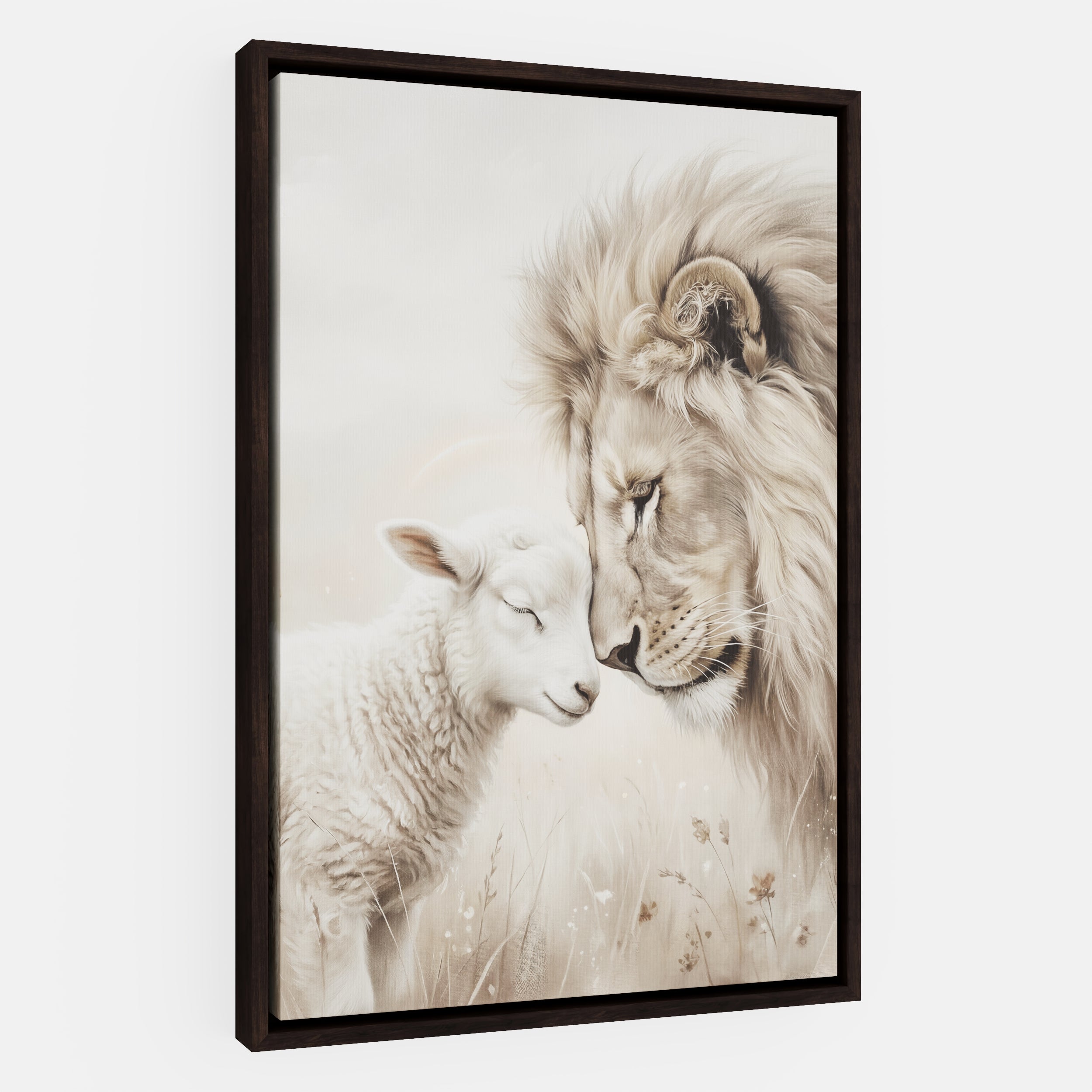 The Lion and the Lamb - Canvas