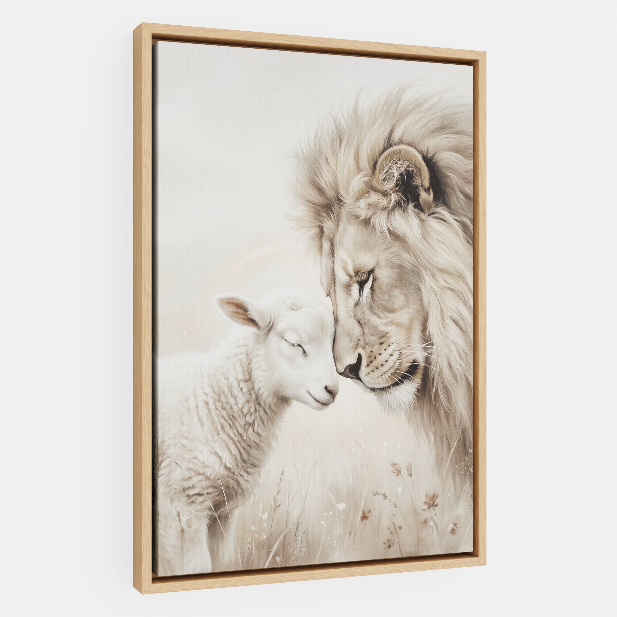The Lion and the Lamb - Canvas