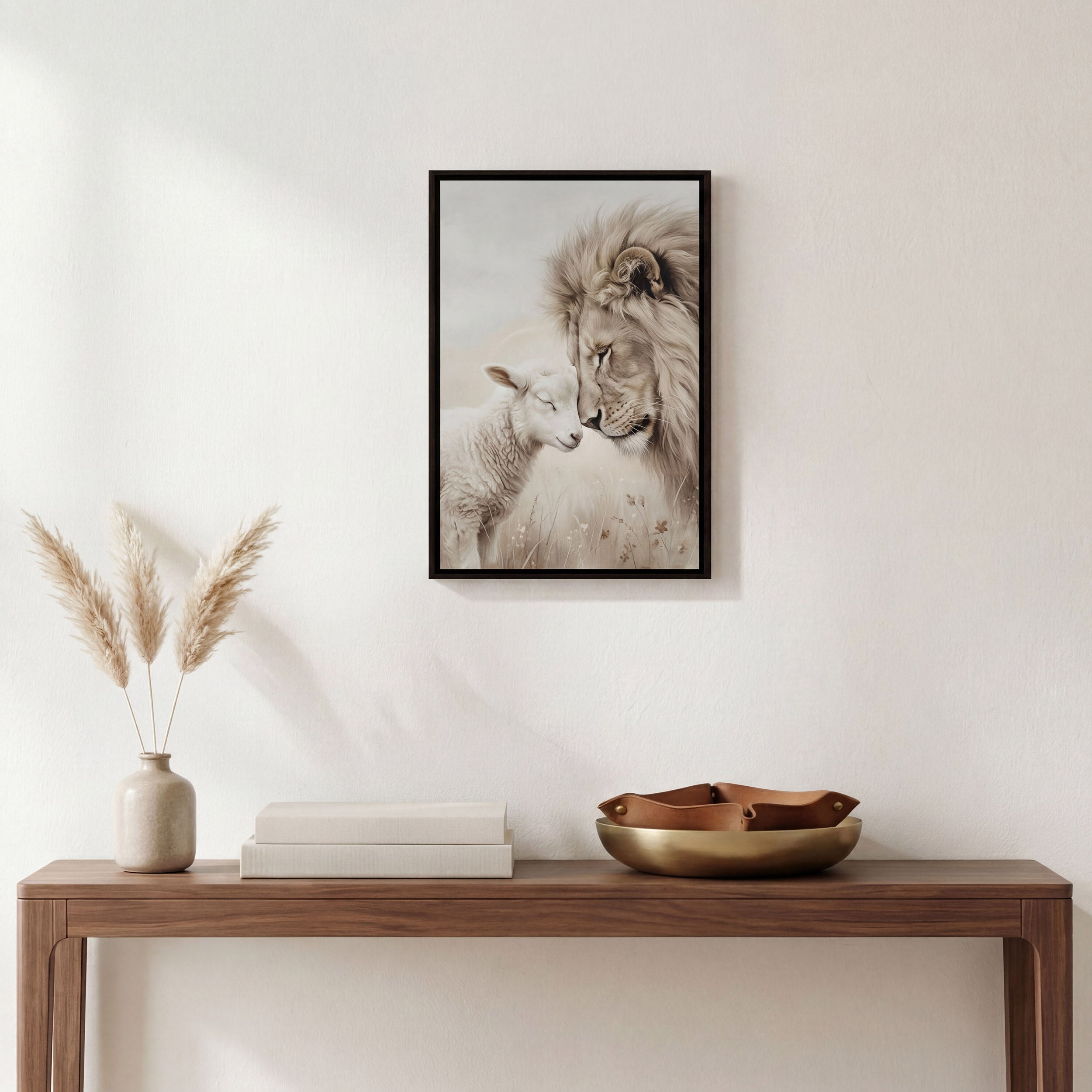 The Lion and the Lamb - Canvas