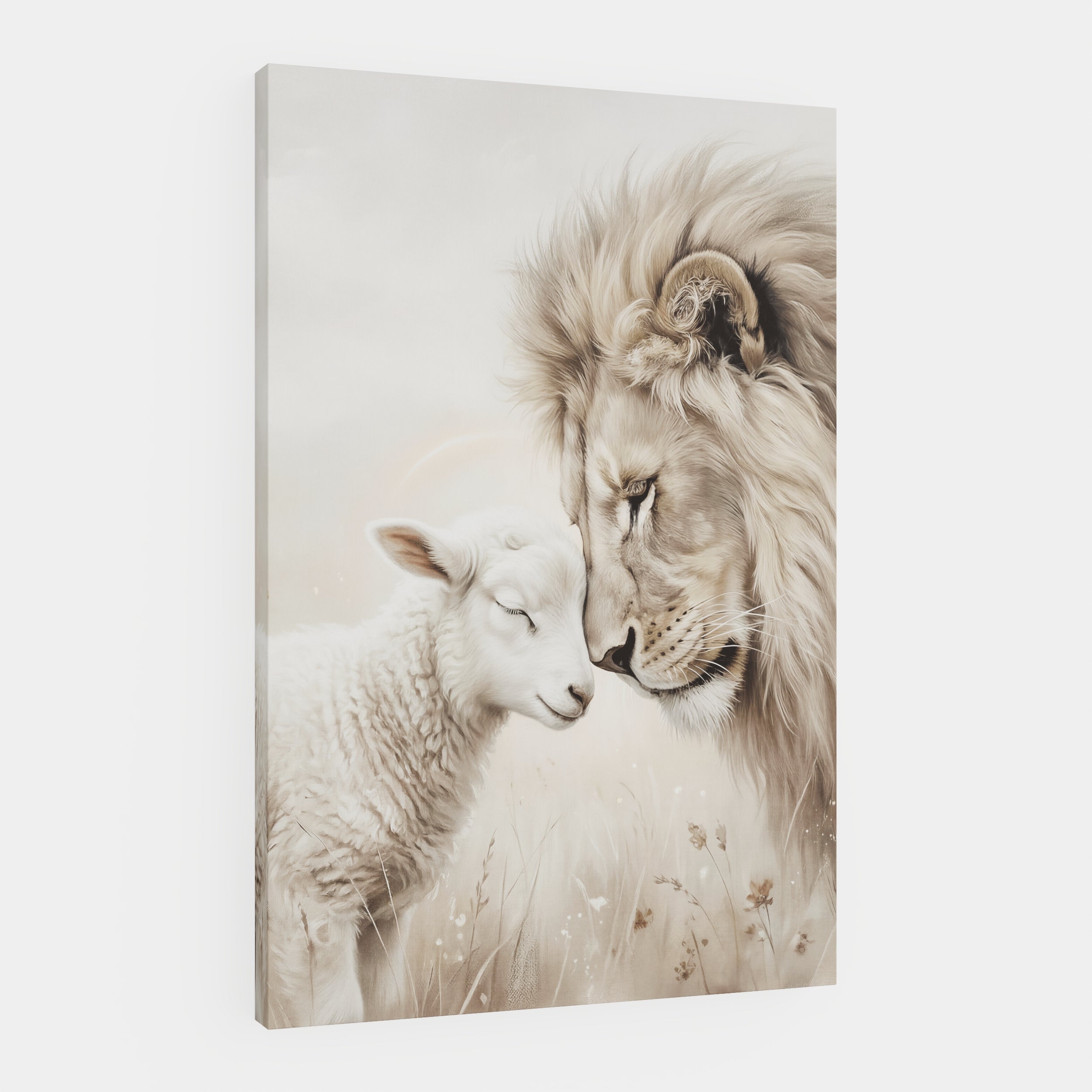 The Lion and the Lamb - Canvas