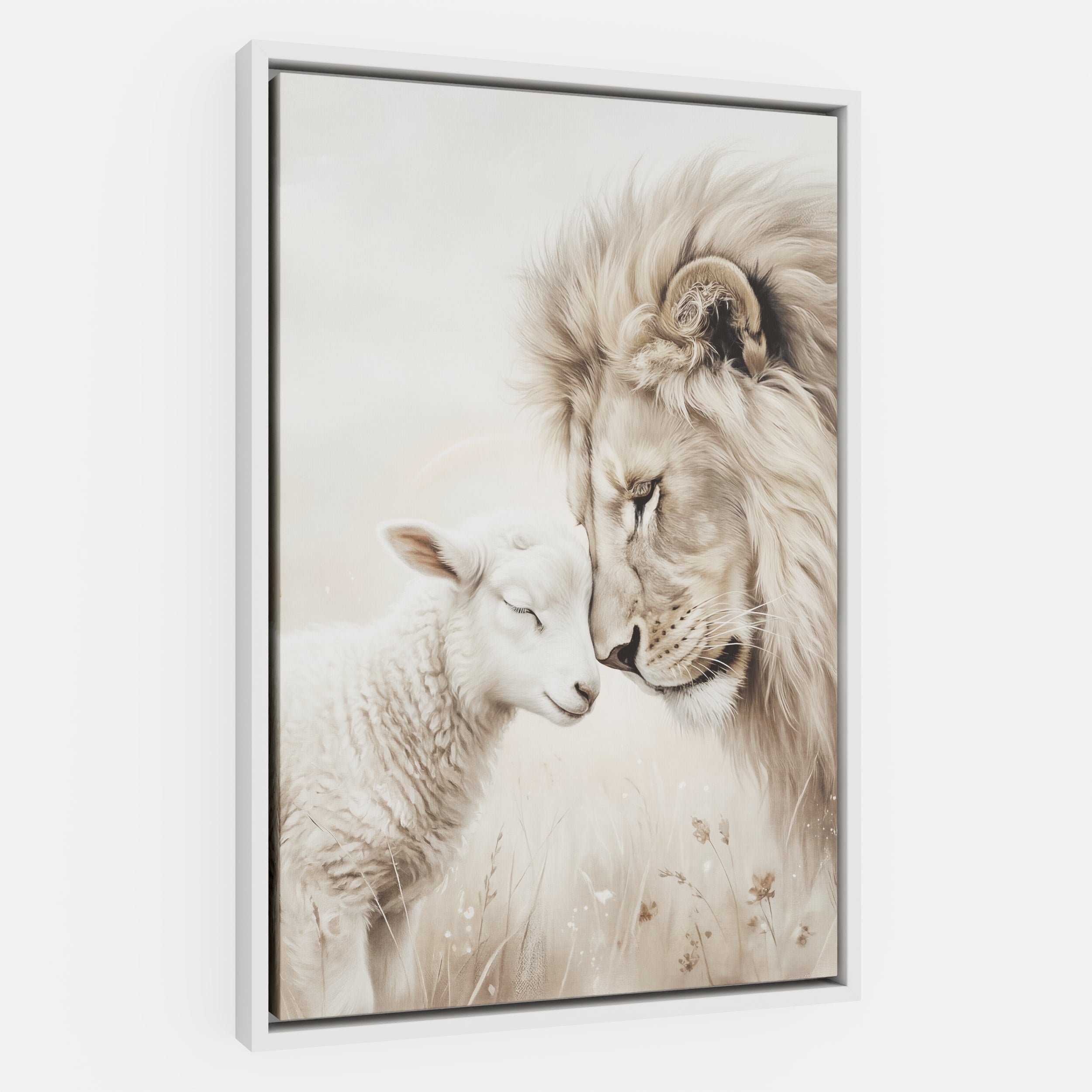 The Lion and the Lamb - Canvas